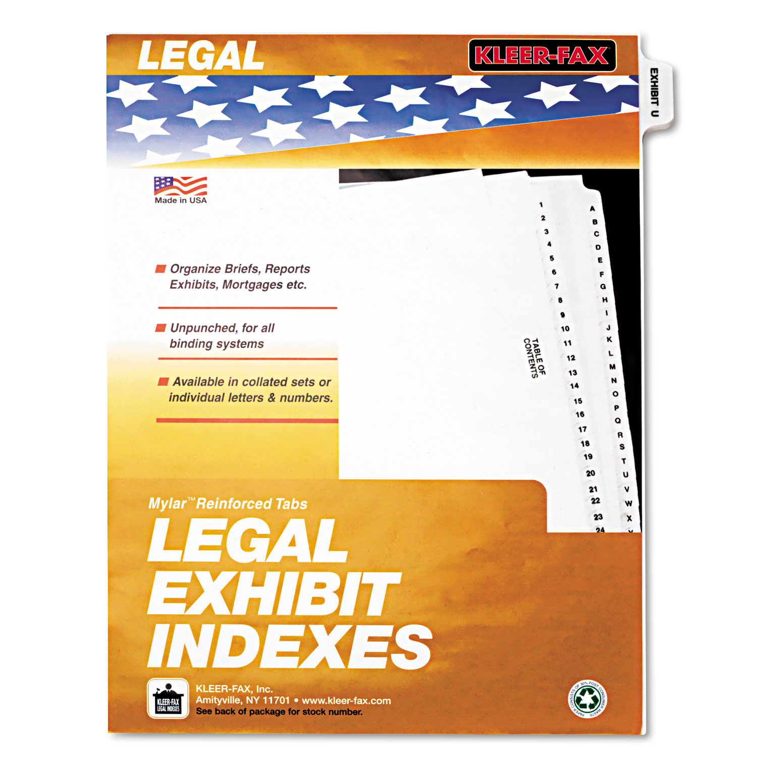 80000 Series Legal Index Dividers, Side Tab, Printed Exhibit C, 25/Pack