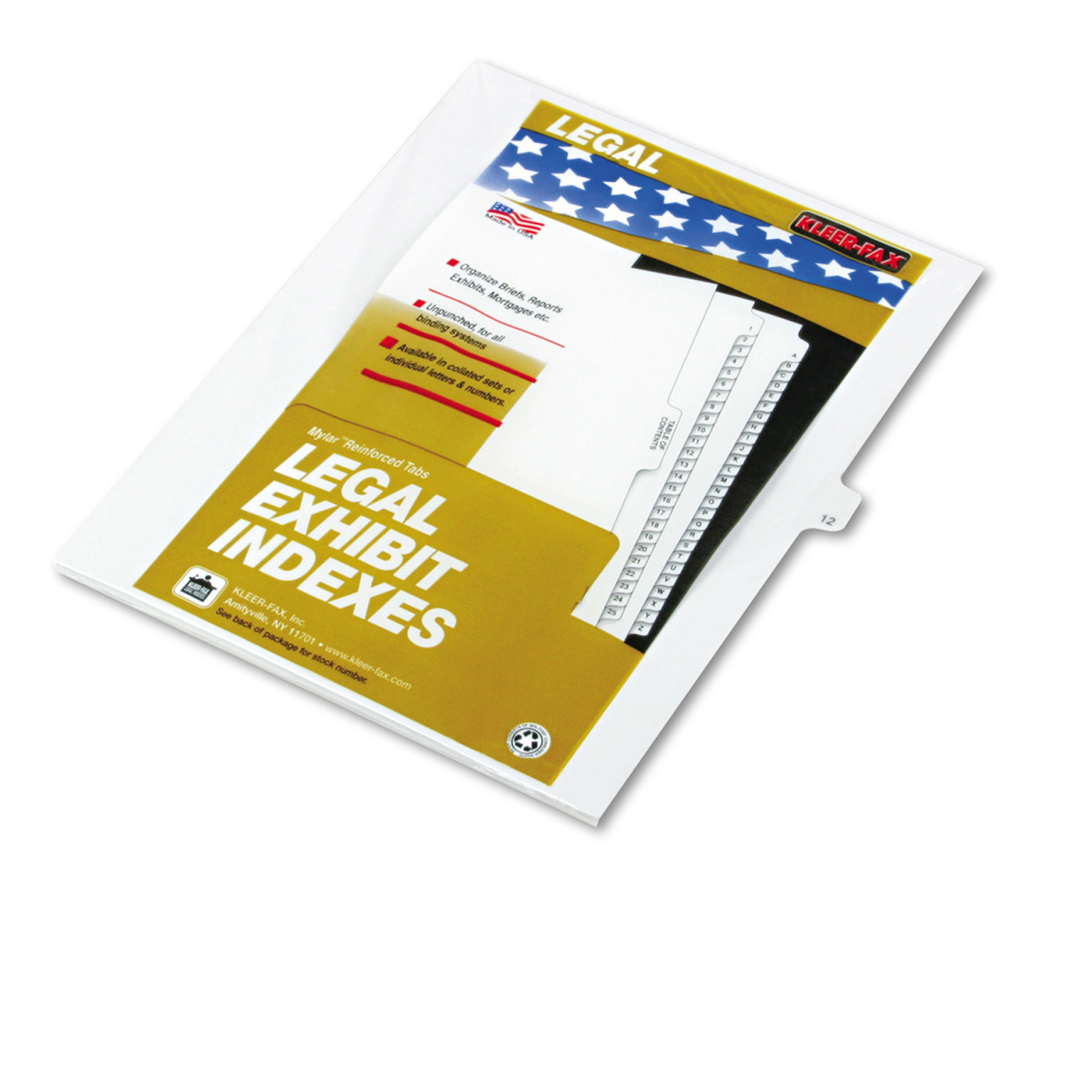 80000 Series Legal Index Dividers, Side Tab, Printed 12, 25/Pack
