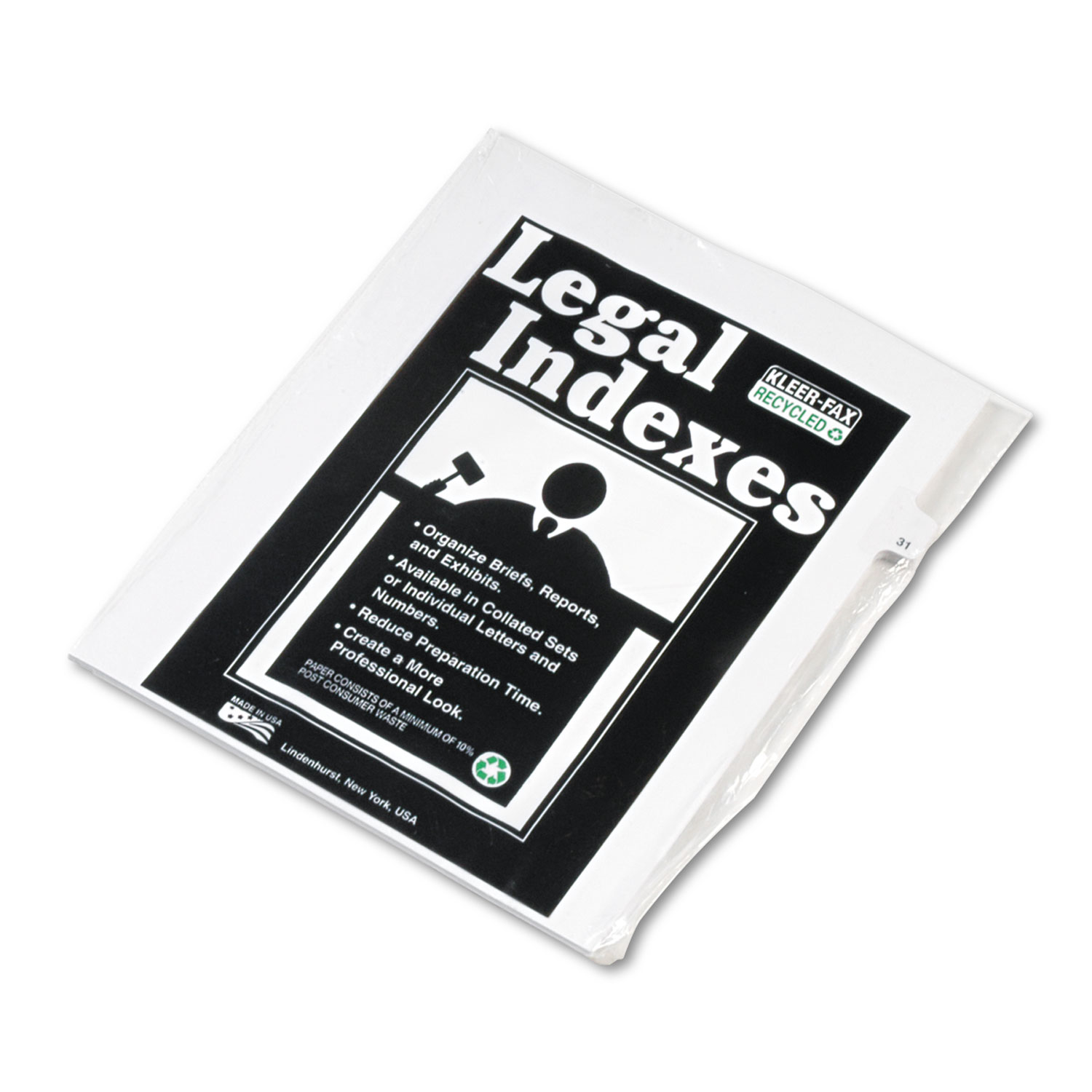 80000 Series Legal Index Dividers, Side Tab, Printed 31, 25/Pack