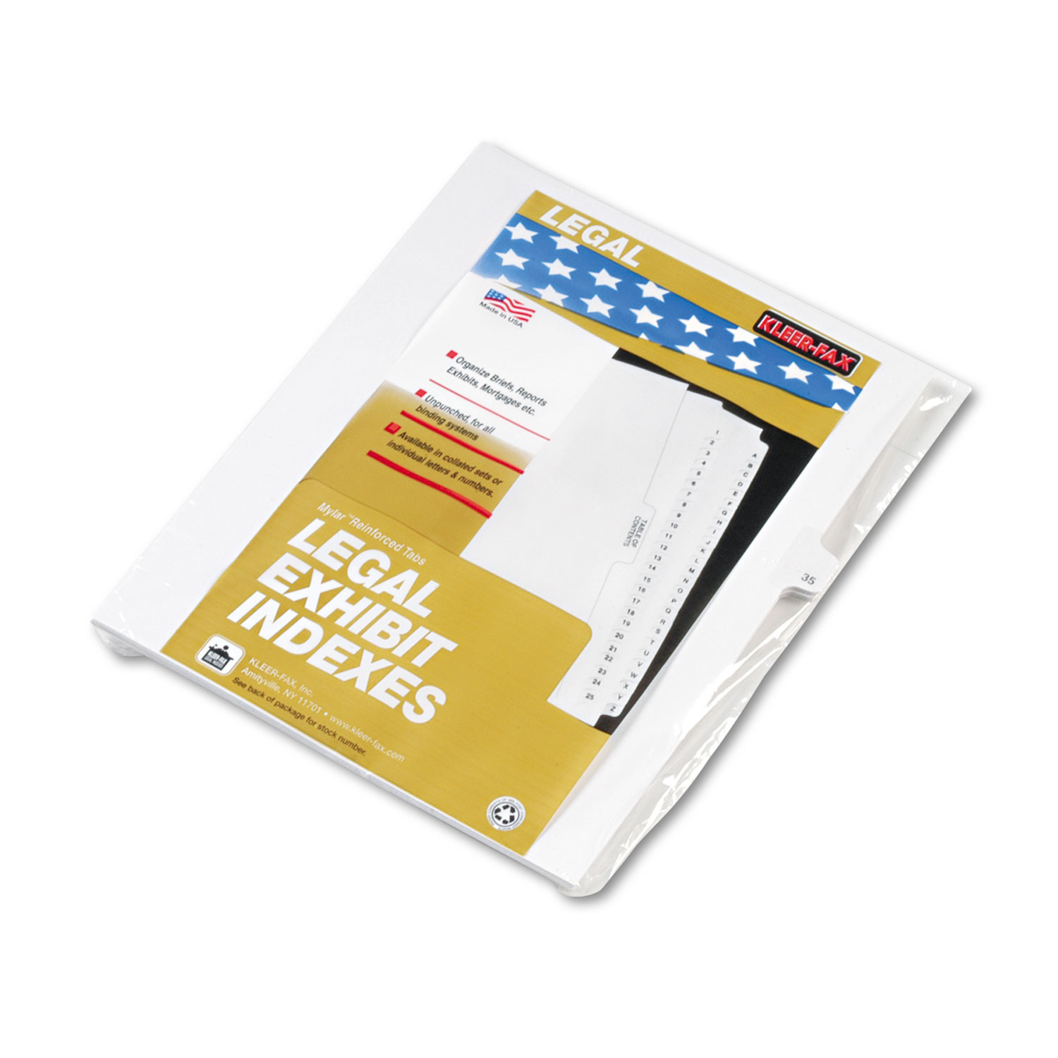 80000 Series Legal Index Dividers, Side Tab, Printed 35, 25/Pack