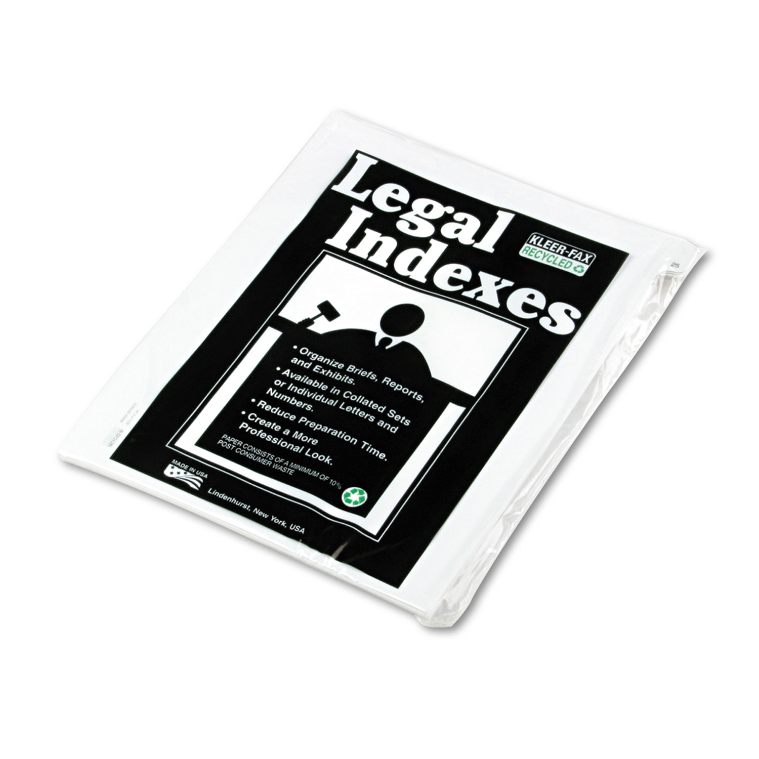 90000 Series Legal Exhibit Index Dividers, Side Tab, Printed 25, 25/Pack