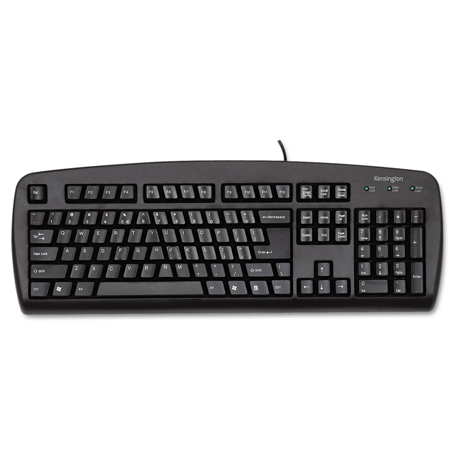  Kensington K64338US Comfort Type USB Keyboard, 104 Keys, Black (KMW64338) 