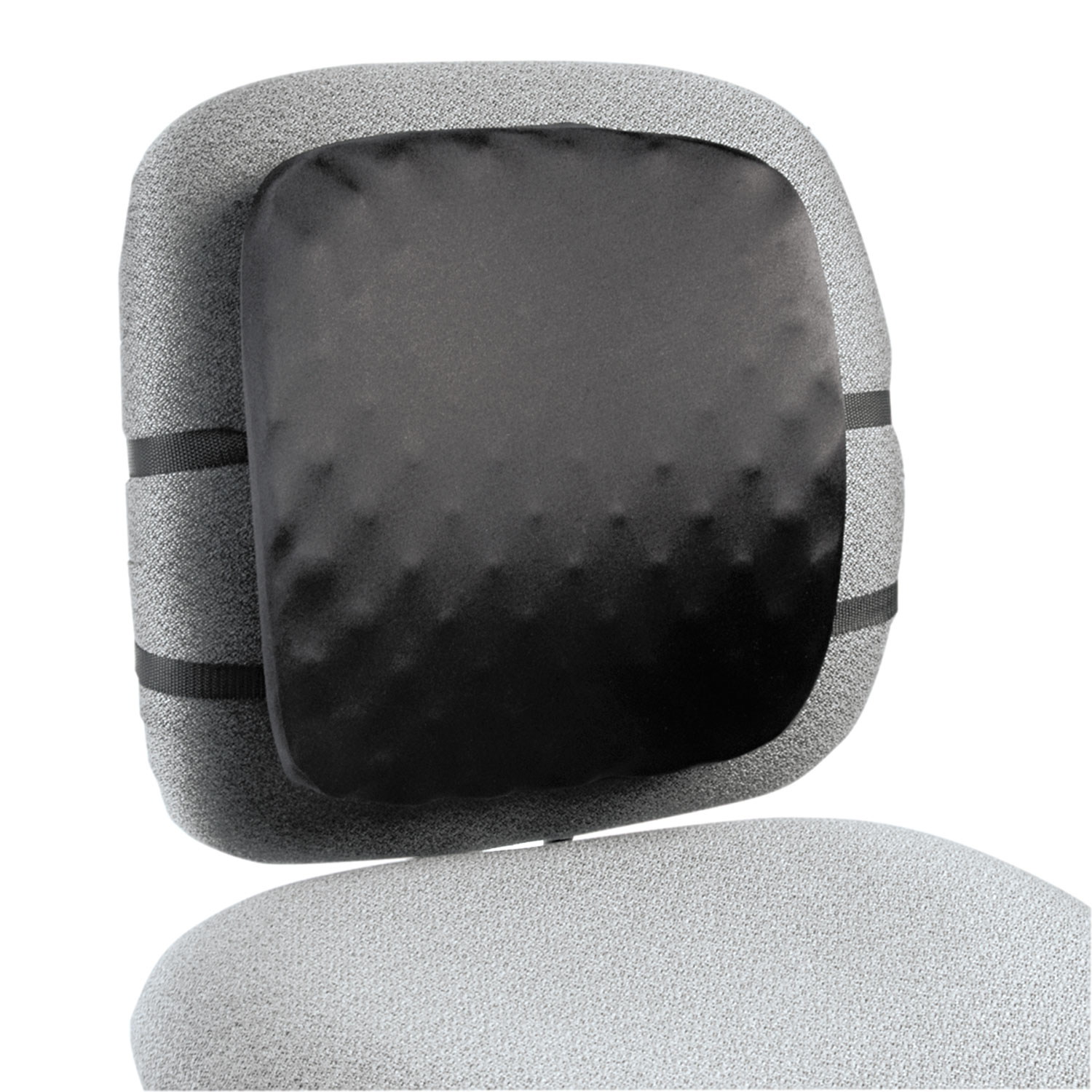 Kensington® Halfback Back Support Chair Pad, 13w x 1 1/2d x 13 3/4h, Black