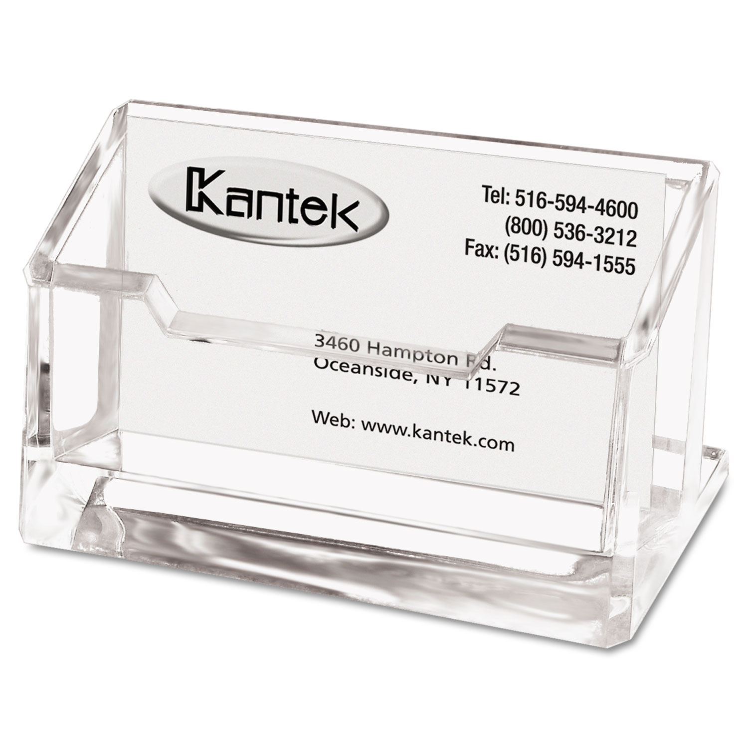  Kantek AD-30 Acrylic Business Card Holder, Capacity 80 Cards, Clear (KTKAD30) 