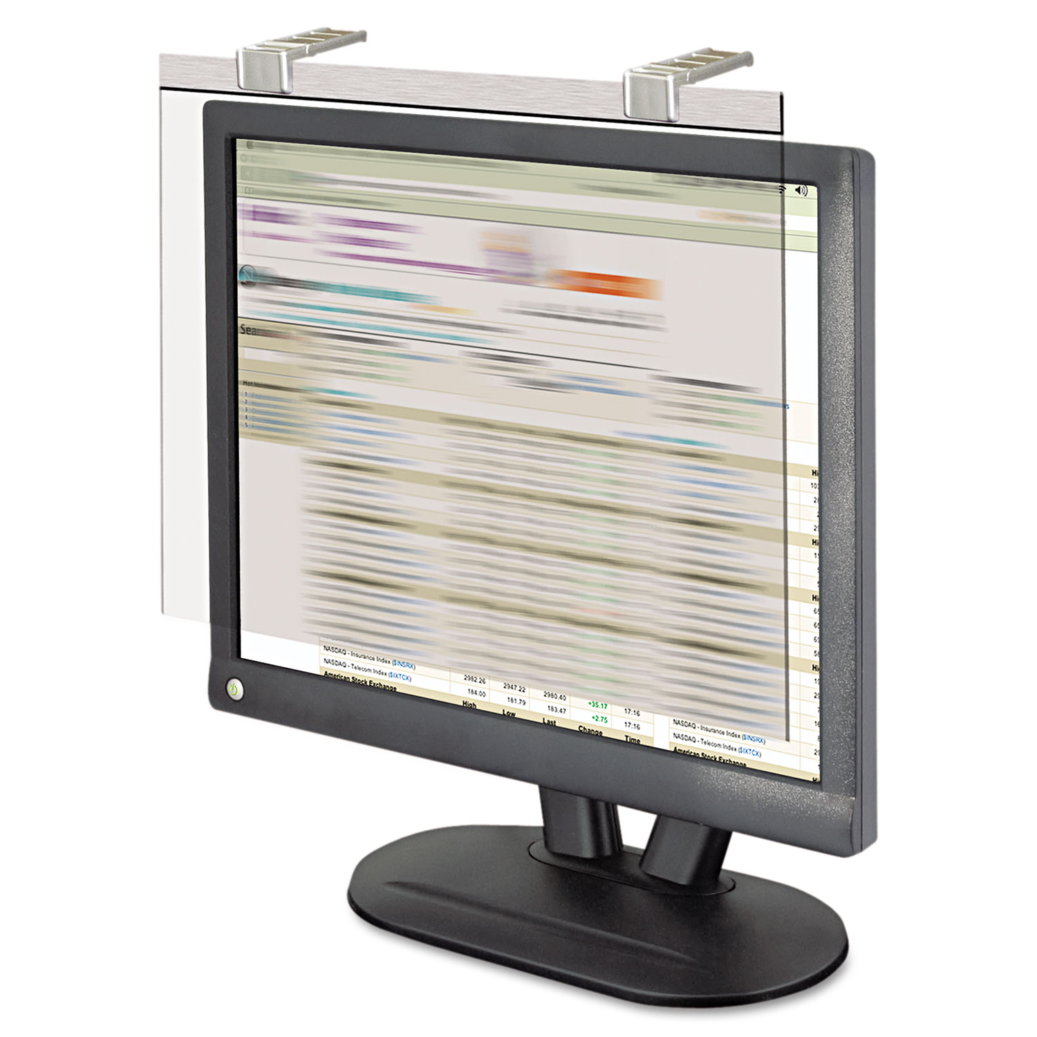 LCD Protect Privacy Antiglare Deluxe Filter, 17"-18" LCD, Silver