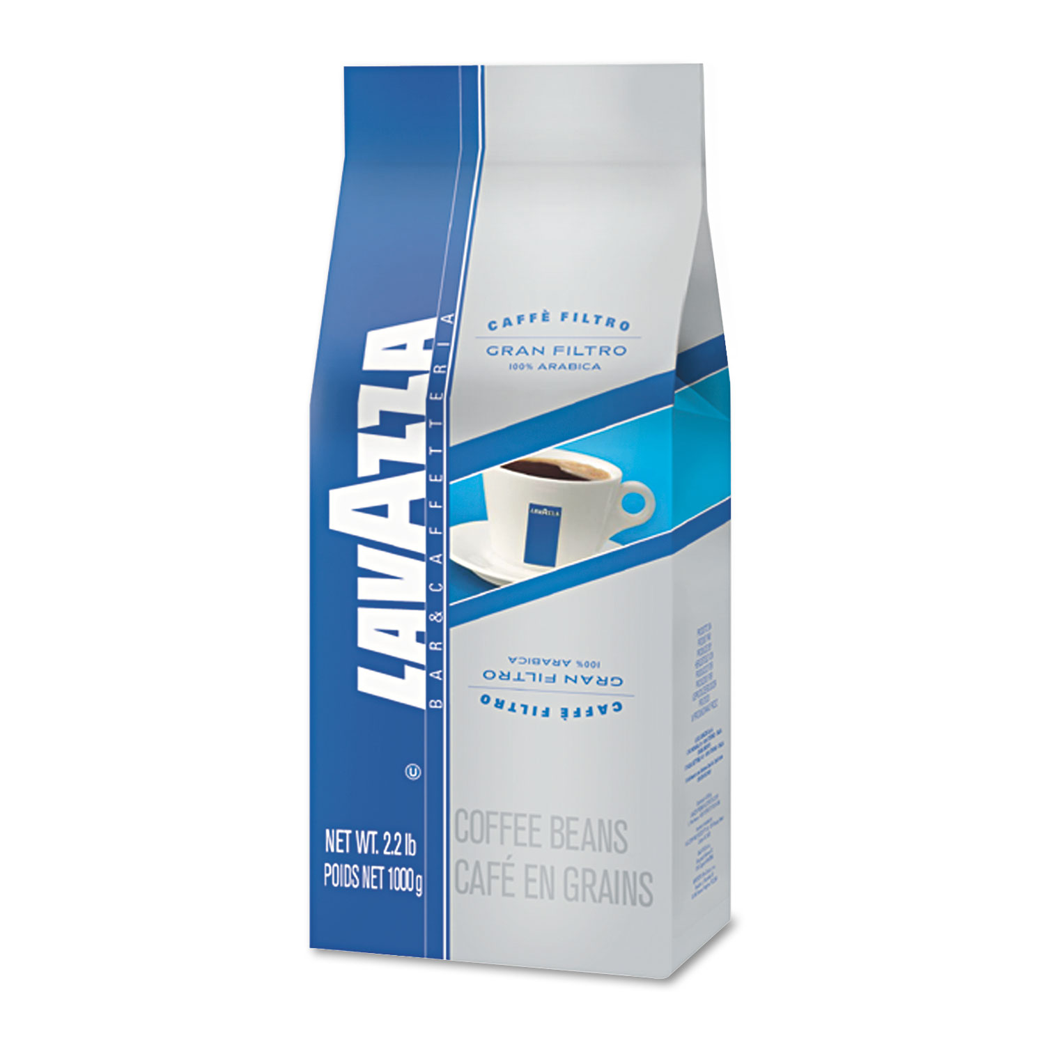 Gran Filtro Italian Light Roast Coffee, Arabica Blend, 2.25oz Packet, 30/Carton