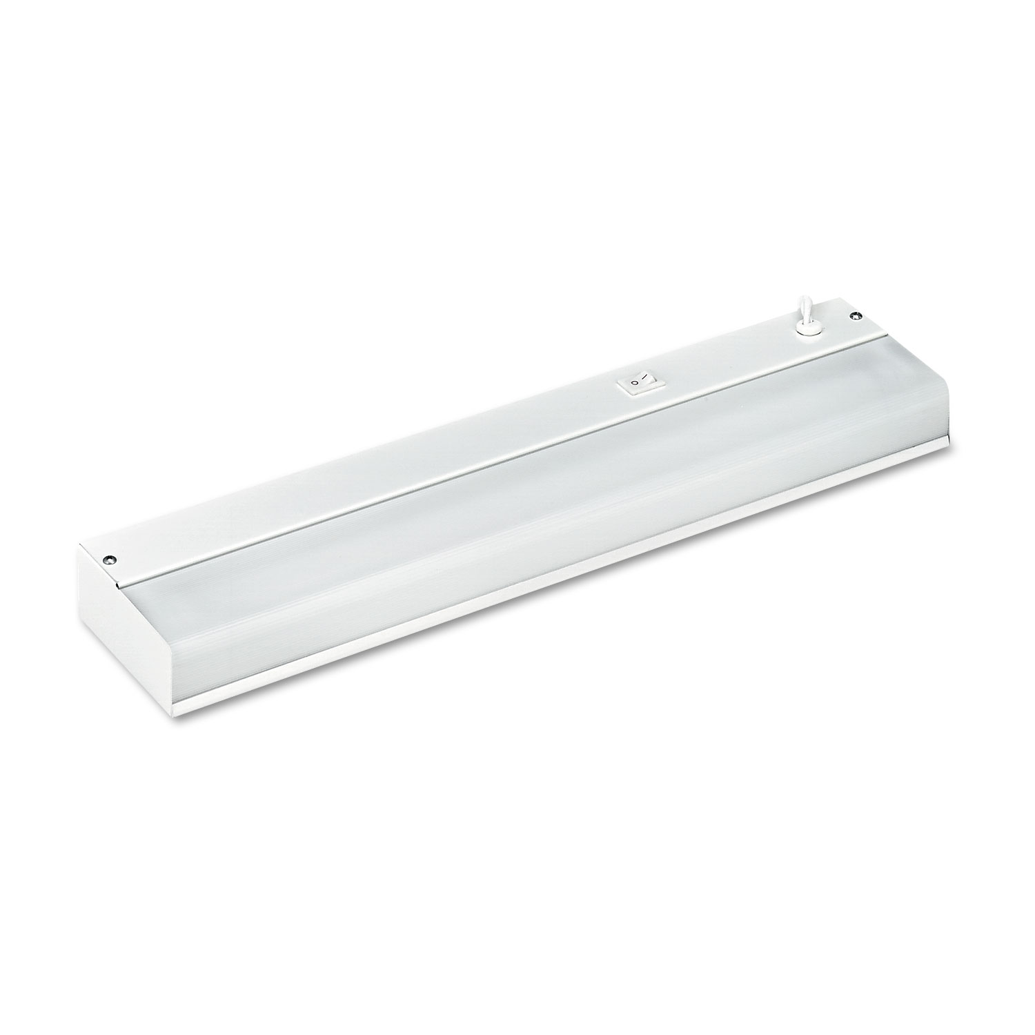 Under-Cabinet Fluorescent Fixture, Steel, 18-3/4 x 4, White
