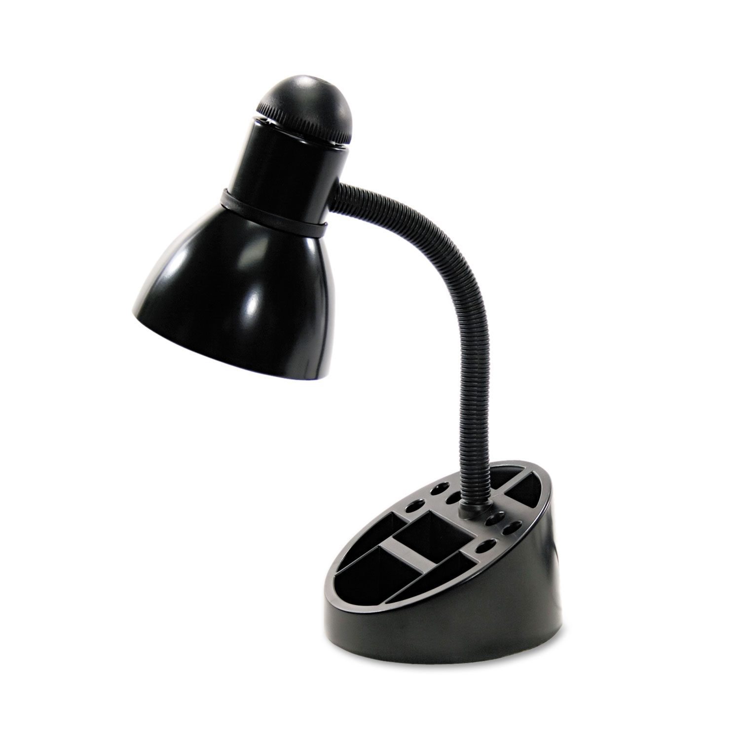 Organizer Incandescent Desk Lamp, 16 High, Black