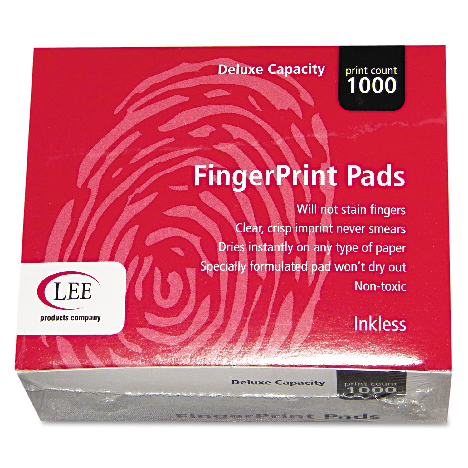  LEE 03127 Inkless Fingerprint Pad, 2 1/4 x 1 3/4, Black, Dozen (LEE03127) 