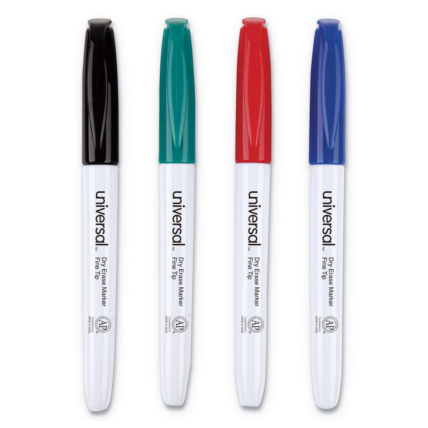 Pen Style Dry Erase Marker, Fine Bullet Tip, Assorted Colors, 4/Set -  TonerQuest