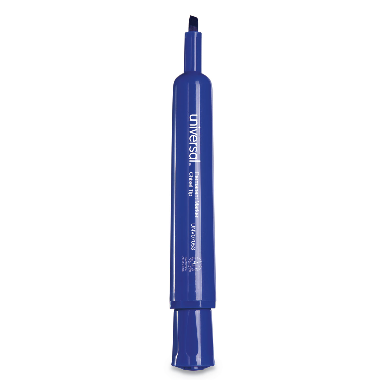 Chisel Tip Permanent Marker, Broad, Blue, Dozen