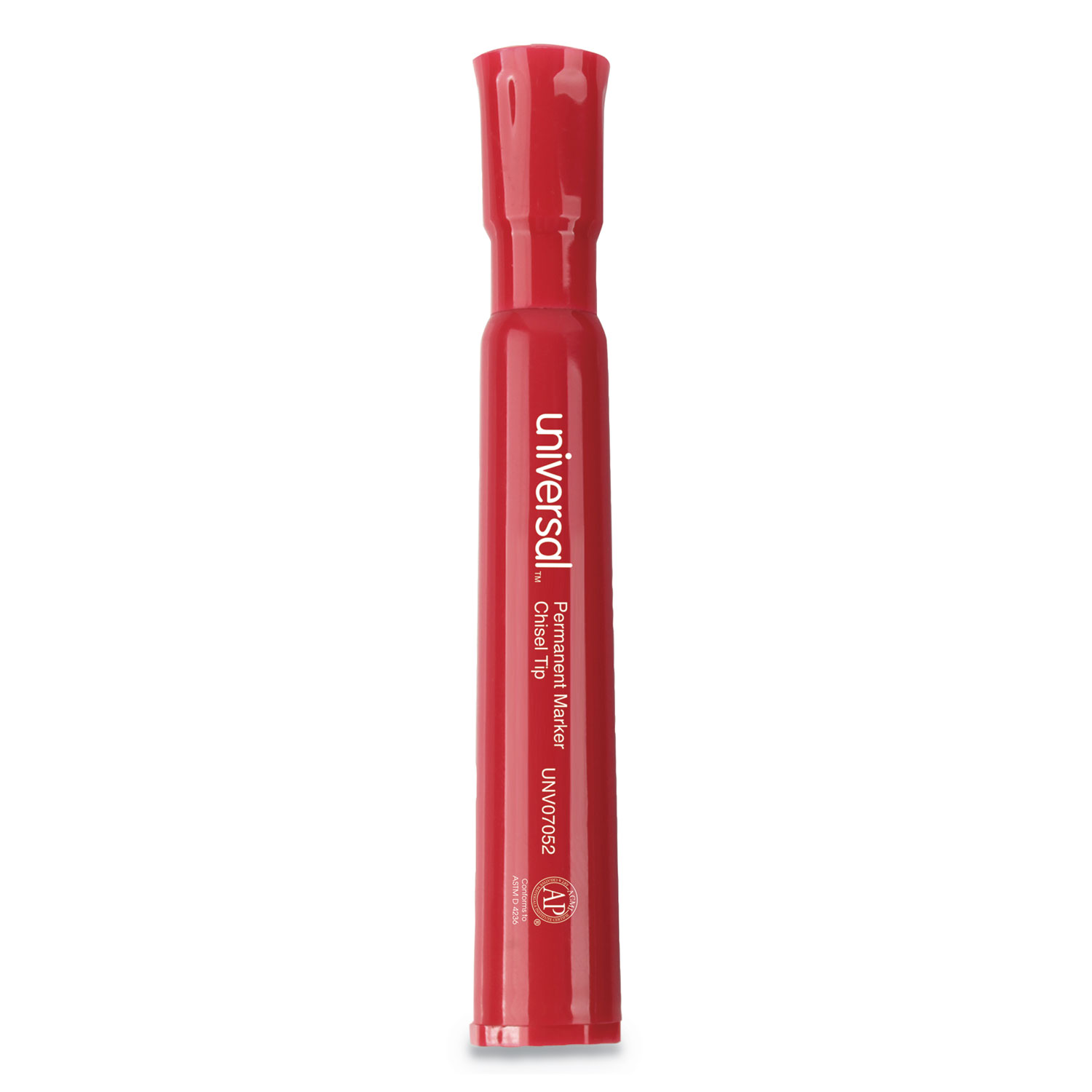  Universal UNV07052 Chisel Tip Permanent Marker, Broad, Red, Dozen (UNV07052) 