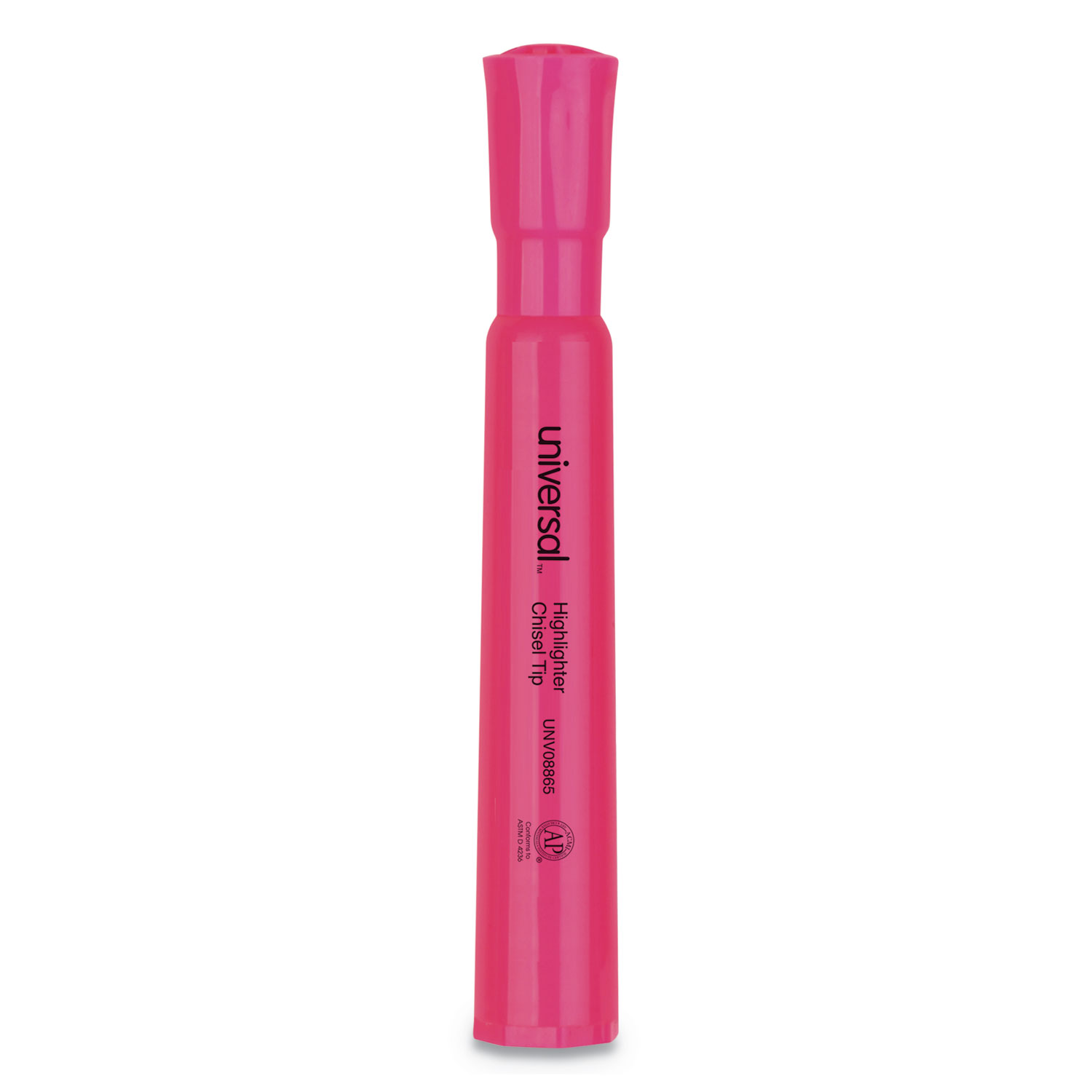 Desk Highlighter, Chisel Tip, Fluorescent Pink, Dozen