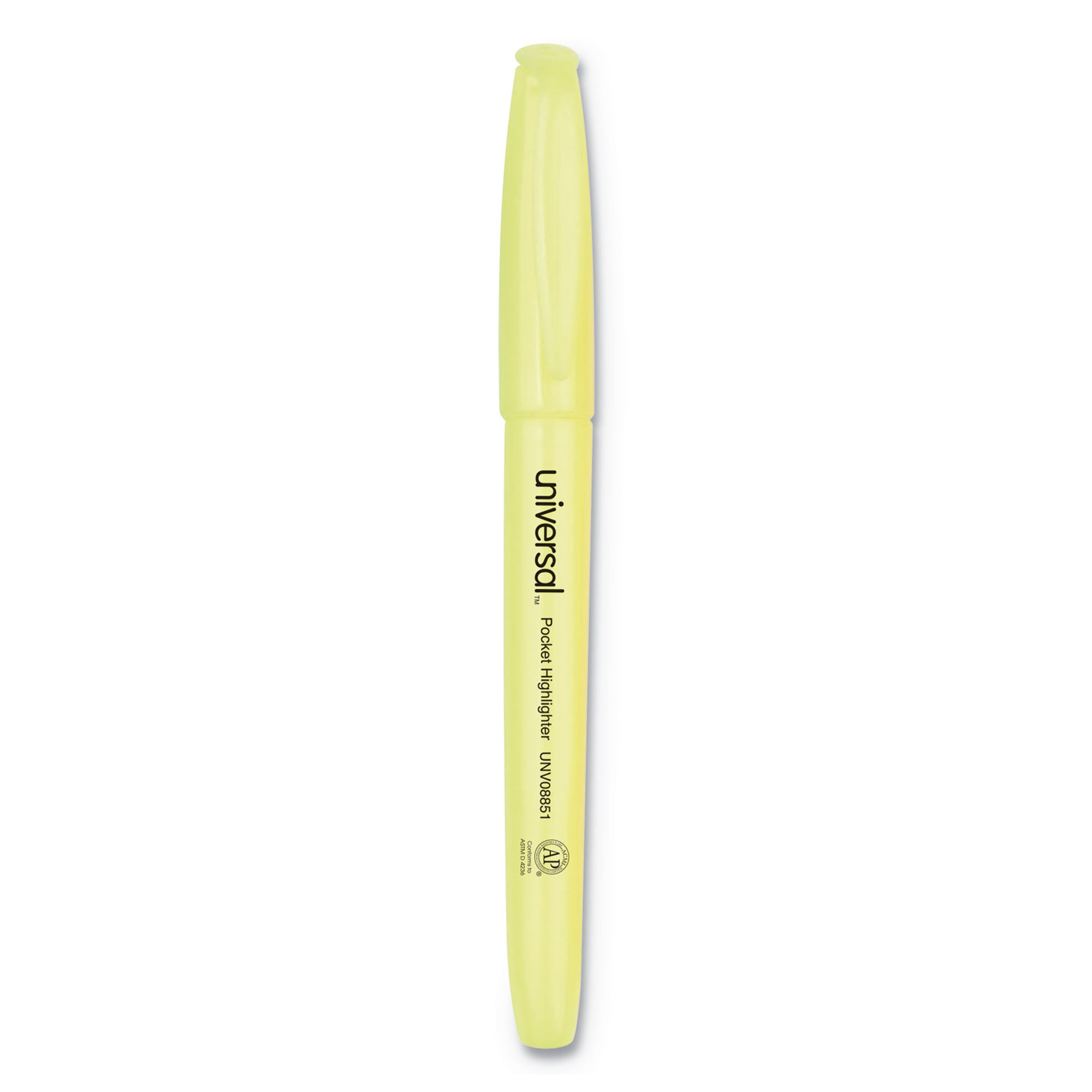  Universal UNV08851 Pocket Highlighters, Chisel Tip, Fluorescent Yellow, Dozen (UNV08851) 