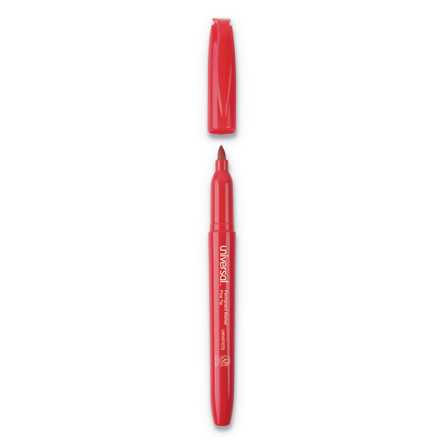 Universal Pen Style Permanent Markers Fine Point Red Dozen 07072