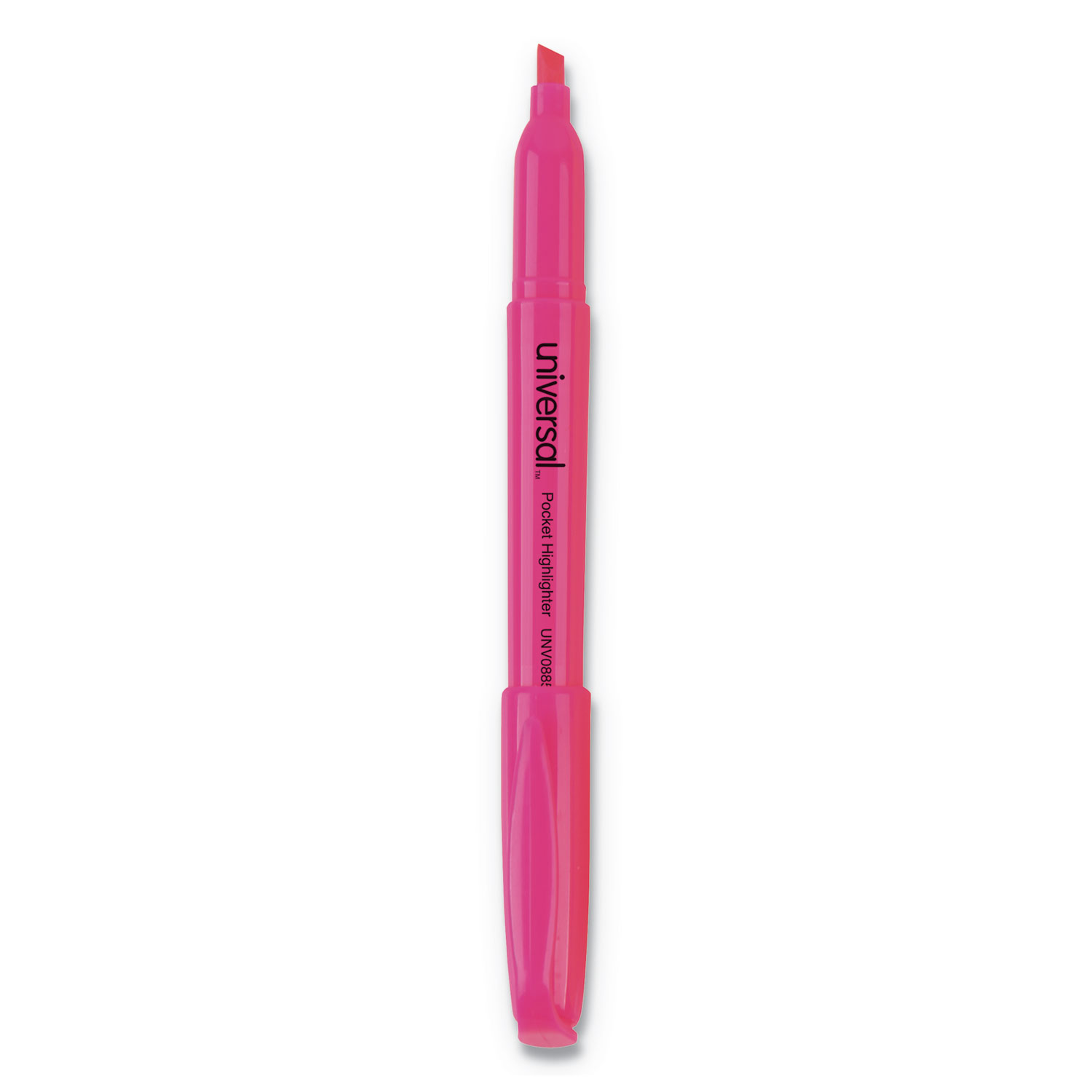  Universal UNV08855 Pocket Highlighters, Chisel Tip, Fluorescent Pink, Dozen (UNV08855) 