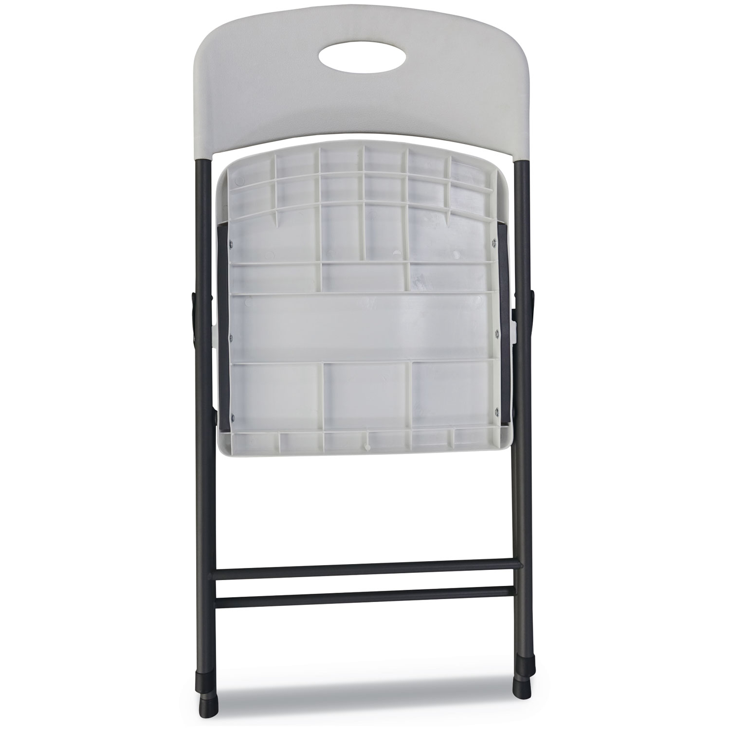  Alera ALEFR9402 Molded Resin Folding Chair, White Seat/White Back, Dark Gray Base, 4/Carton (ALEFR9402) 