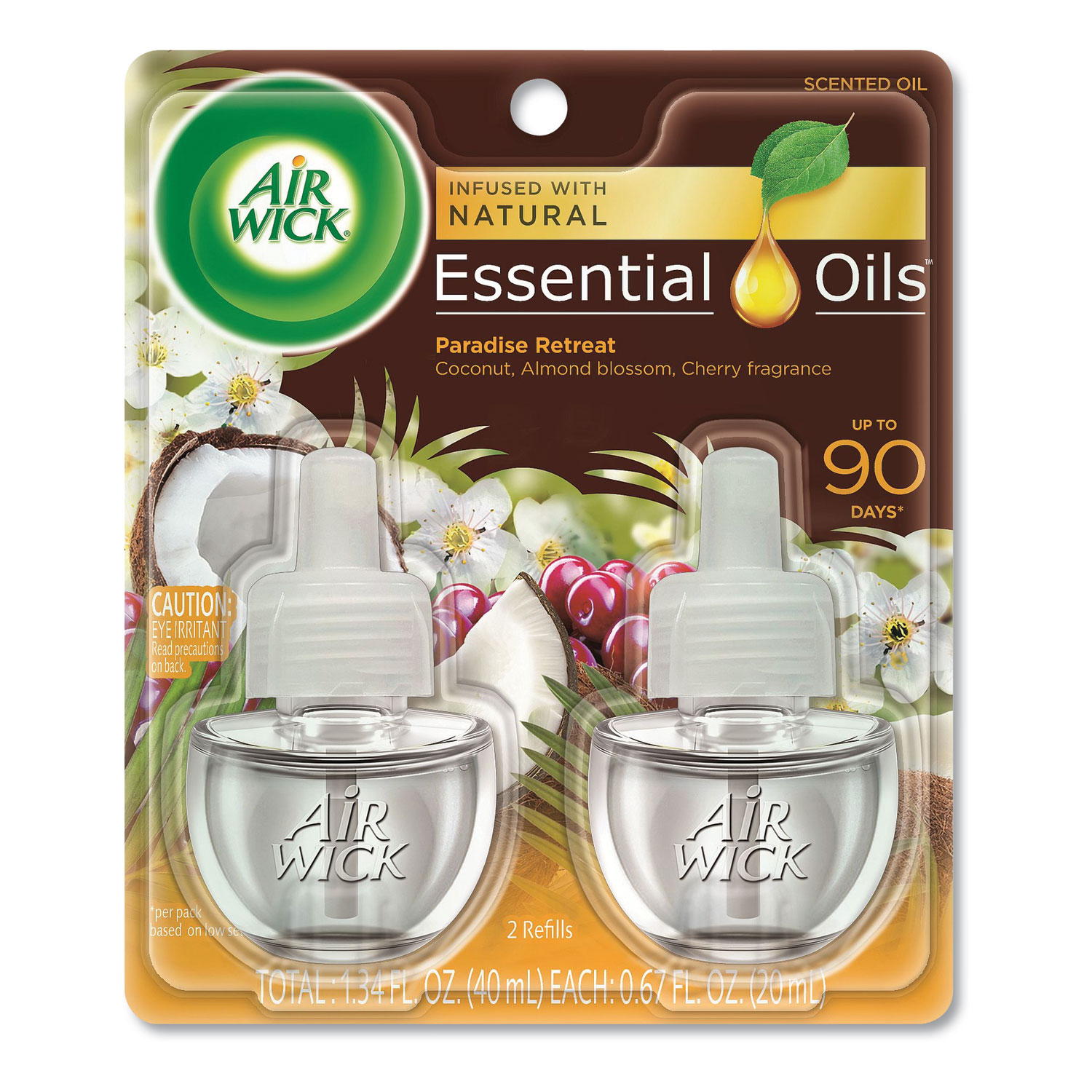  Air Wick 62338-91110 Life Scents Scented Oil Refills, Paradise Retreat, 0.67 oz, 2/Pack (RAC91110PK) 