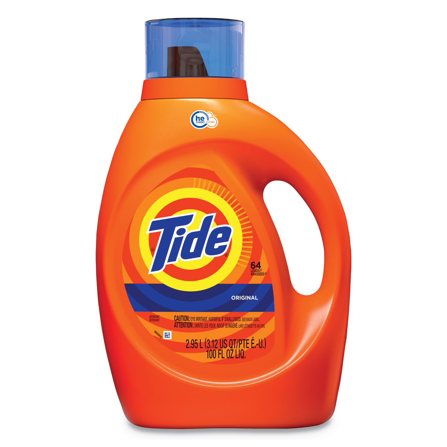  Tide 40217 HE Laundry Detergent, Original Scent, Liquid, 100oz Bottle, 4/Carton (PGC40217) 