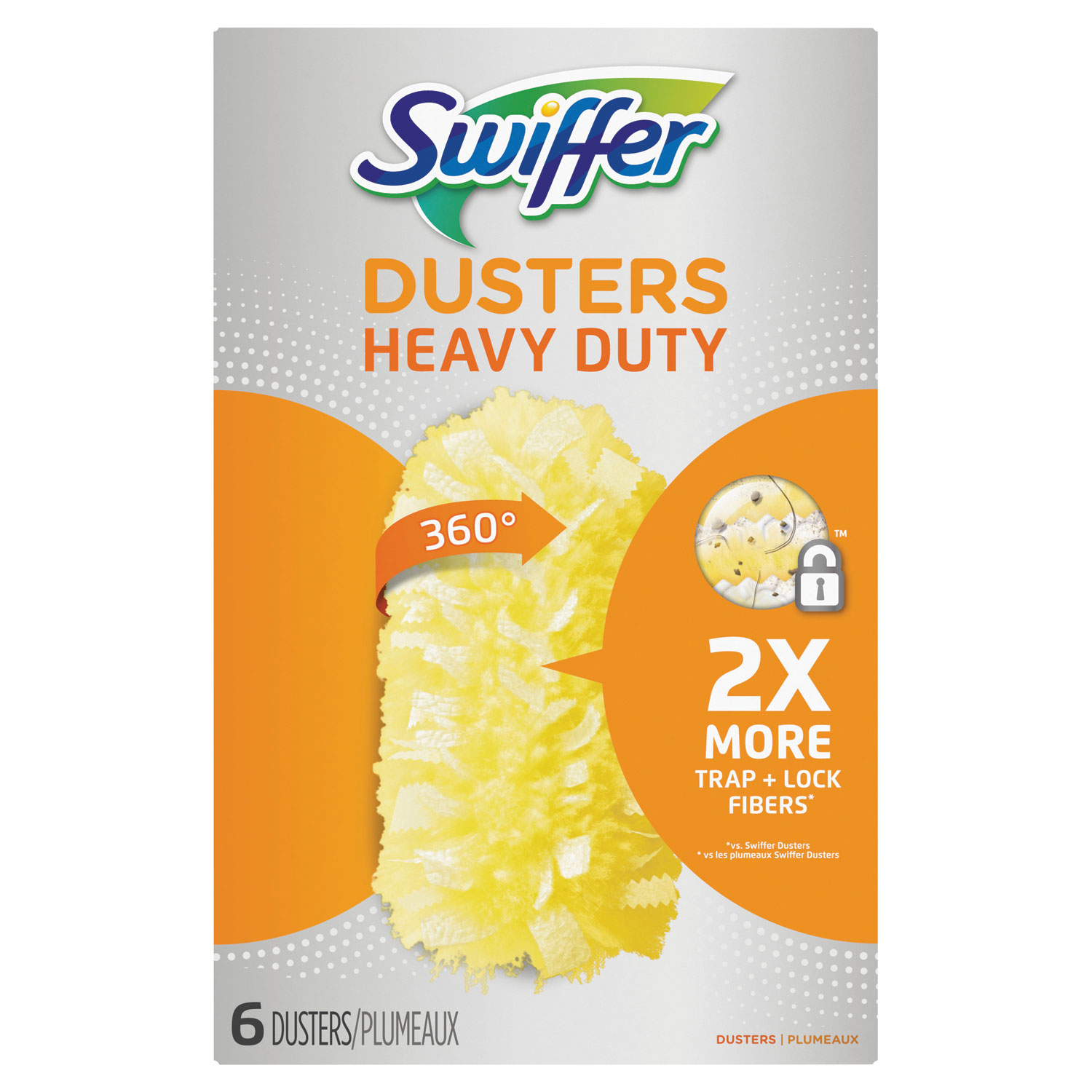  Swiffer 21620 Heavy Duty Dusters Refill, Dust Lock Fiber, Yellow, 6/Box, 4 Box/Carton (PGC21620CT) 