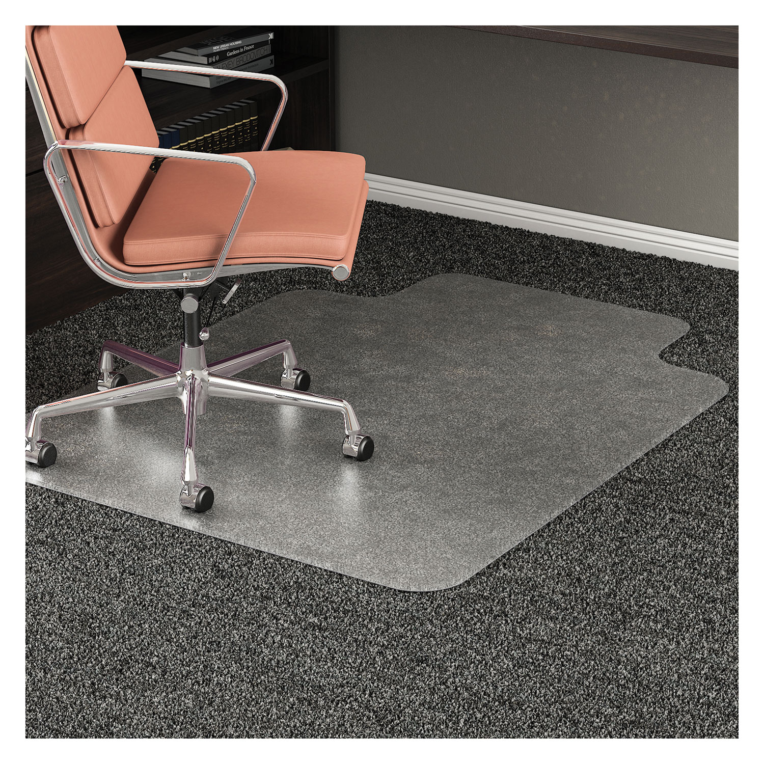 RollaMat Frequent Use Chair Mat, Med Pile Carpet, Roll, 36 x 48, Lipped, CR