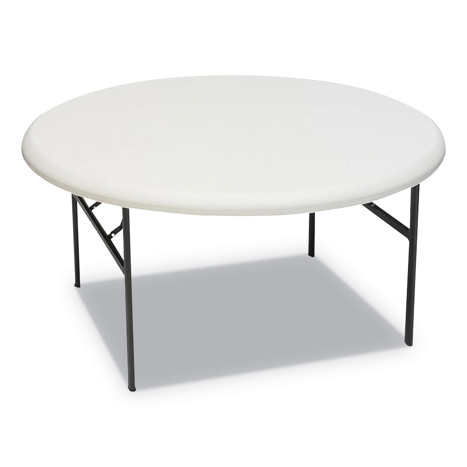  Iceberg 65263 IndestrucTables Too 1200 Series Resin Folding Table, 60 dia x 29h, Platinum (ICE65263) 