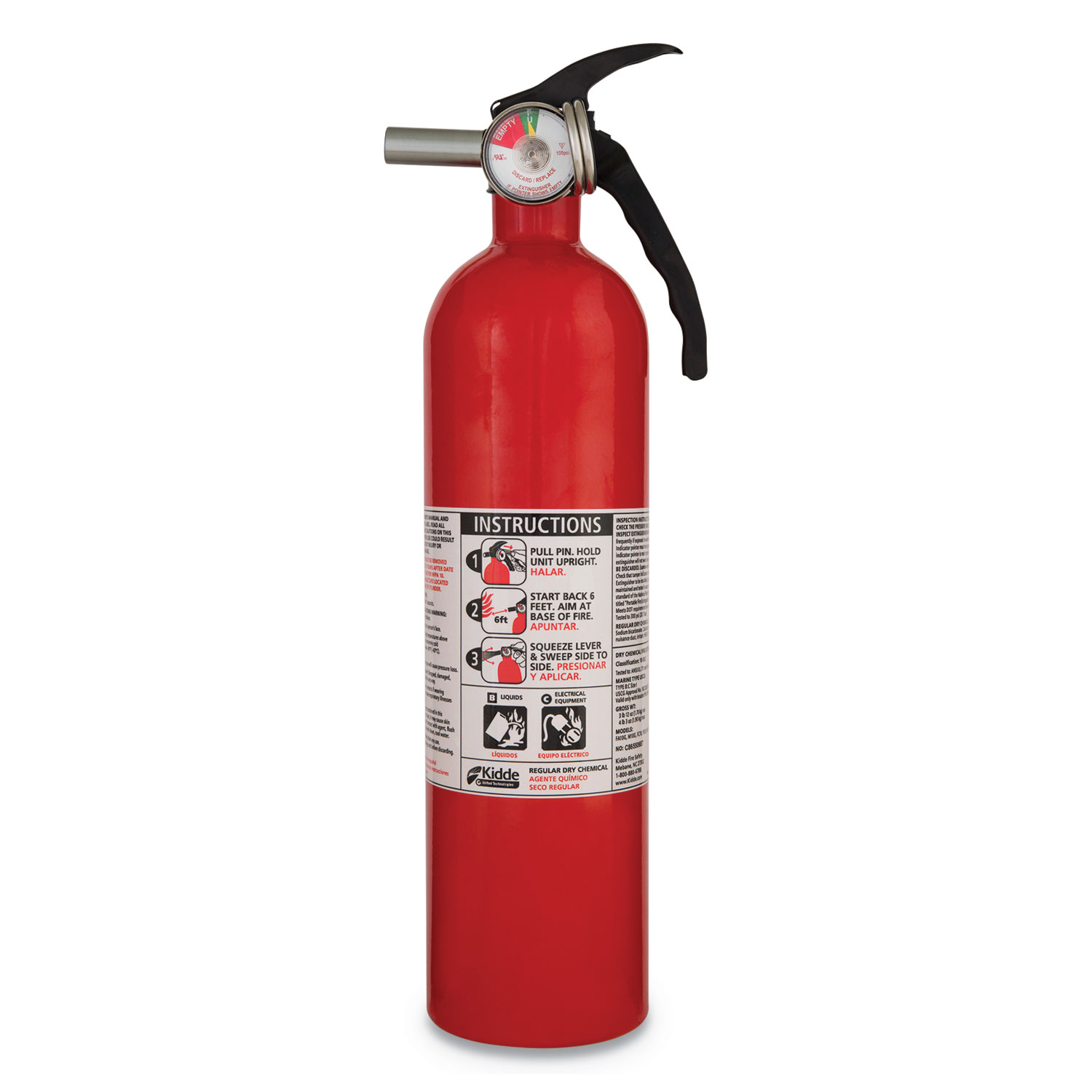  Kidde 408-466141 Kitchen/Garage Fire Extinguisher, 3lb, 10-B:C (KID466141MTL) 