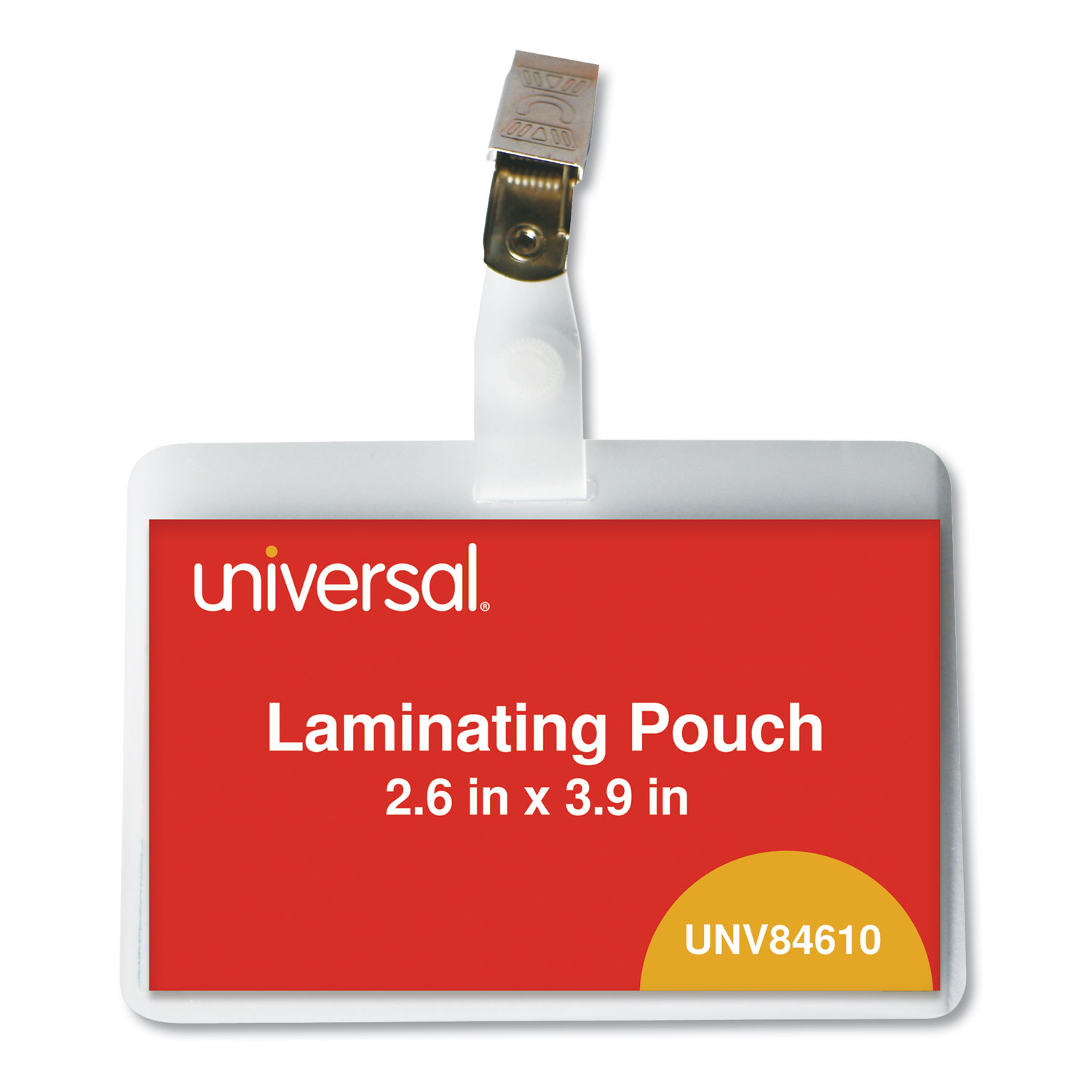  Universal UNV84610 Laminating Pouches, 5 mil, 3.75 x 3.88, Matte Clear, 25/Pack (UNV84610) 
