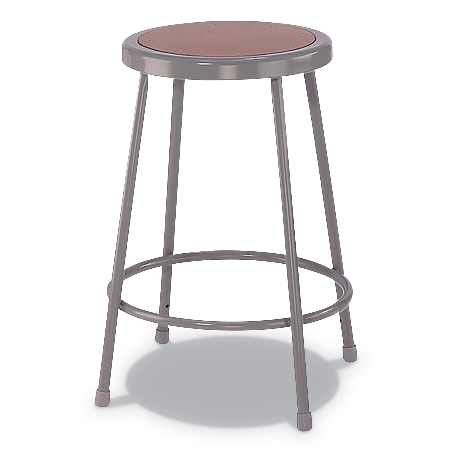  Alera ALEIS6630G Industrial Metal Shop Stool, 30 Seat Height, Supports up to 300 lbs., Brown Seat/Gray Back, Gray Base (ALEIS6630G) 