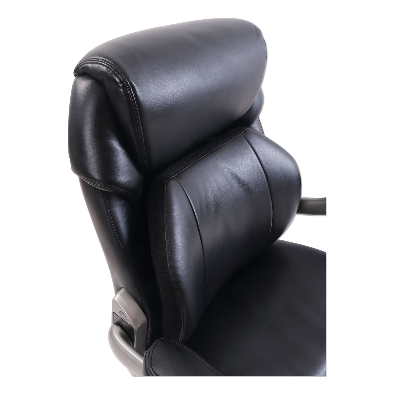 Cosset Mid-Back Executive Chair, Supports up to 275 lbs., Black Seat/Black Back, Slate Base