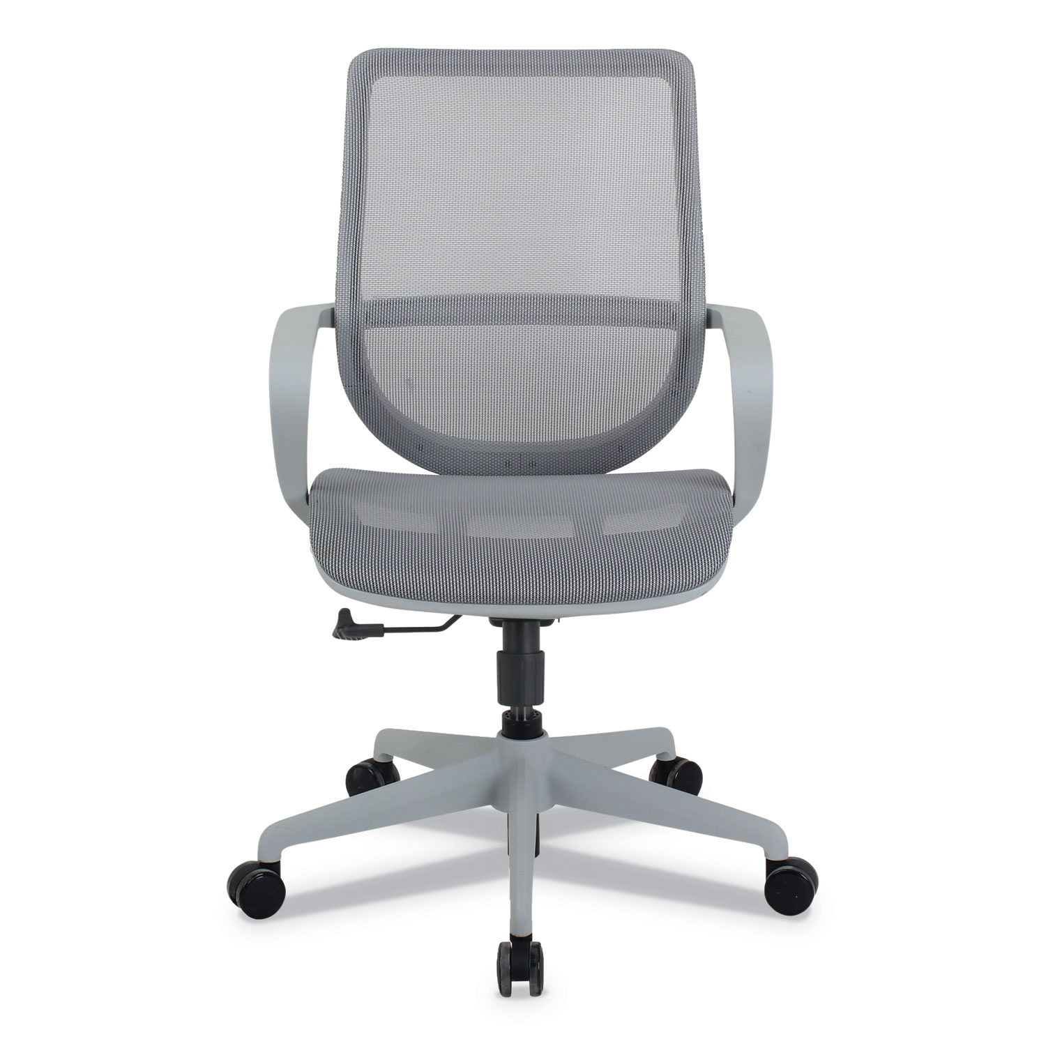 kathy ireland OFFICE by Alera Macklin Series Mid-Back All-Mesh Office Chair, Up to 275 lbs., Silver Seat/Back, Pewter Base