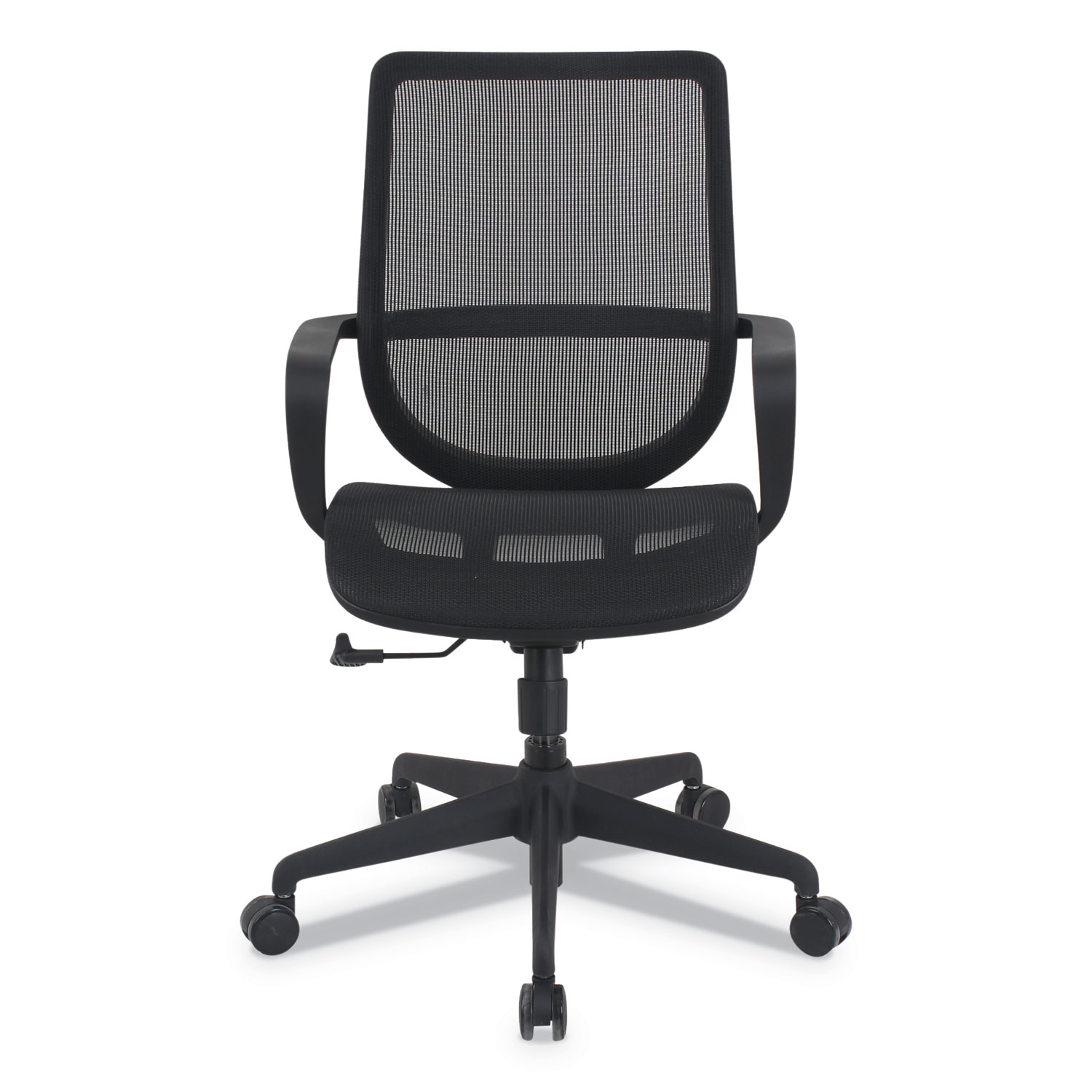 kathy ireland OFFICE by Alera Macklin Series Mid-Back All-Mesh Office Chair, Up to 275 lbs., Black Seat/Back, Black Base