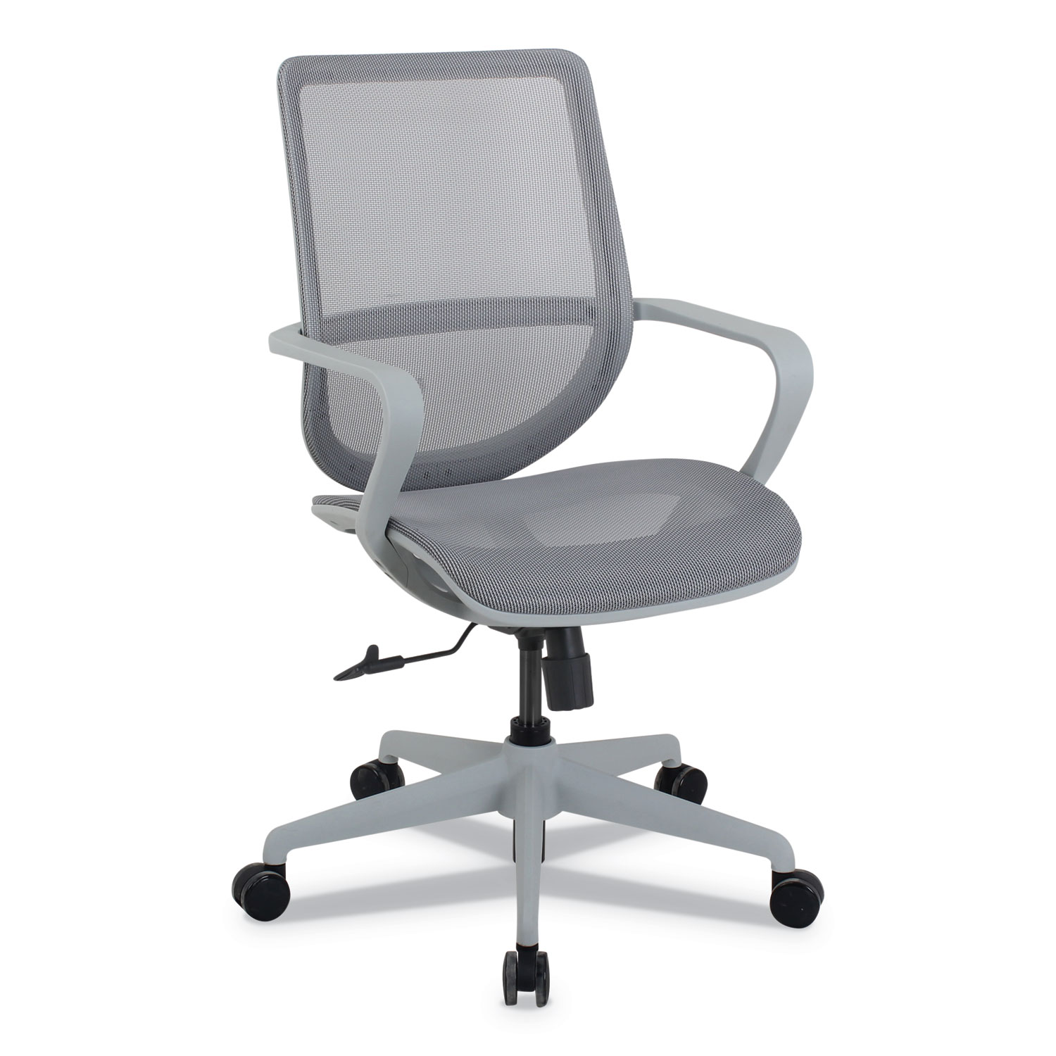  Alera KA14248 Alera Macklin Series Mid-Back All-Mesh Office Chair, Up to 275 lbs., Silver Seat/Back, Pewter Base (ALEKA14248) 