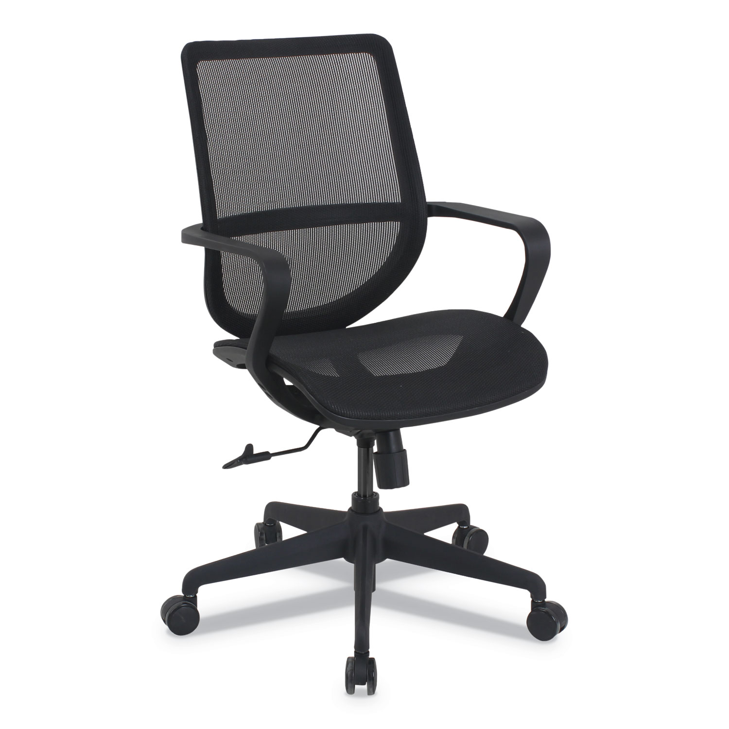  Alera KA14218 Alera Macklin Series Mid-Back All-Mesh Office Chair, Up to 275 lbs., Black Seat/Back, Black Base (ALEKA14218) 