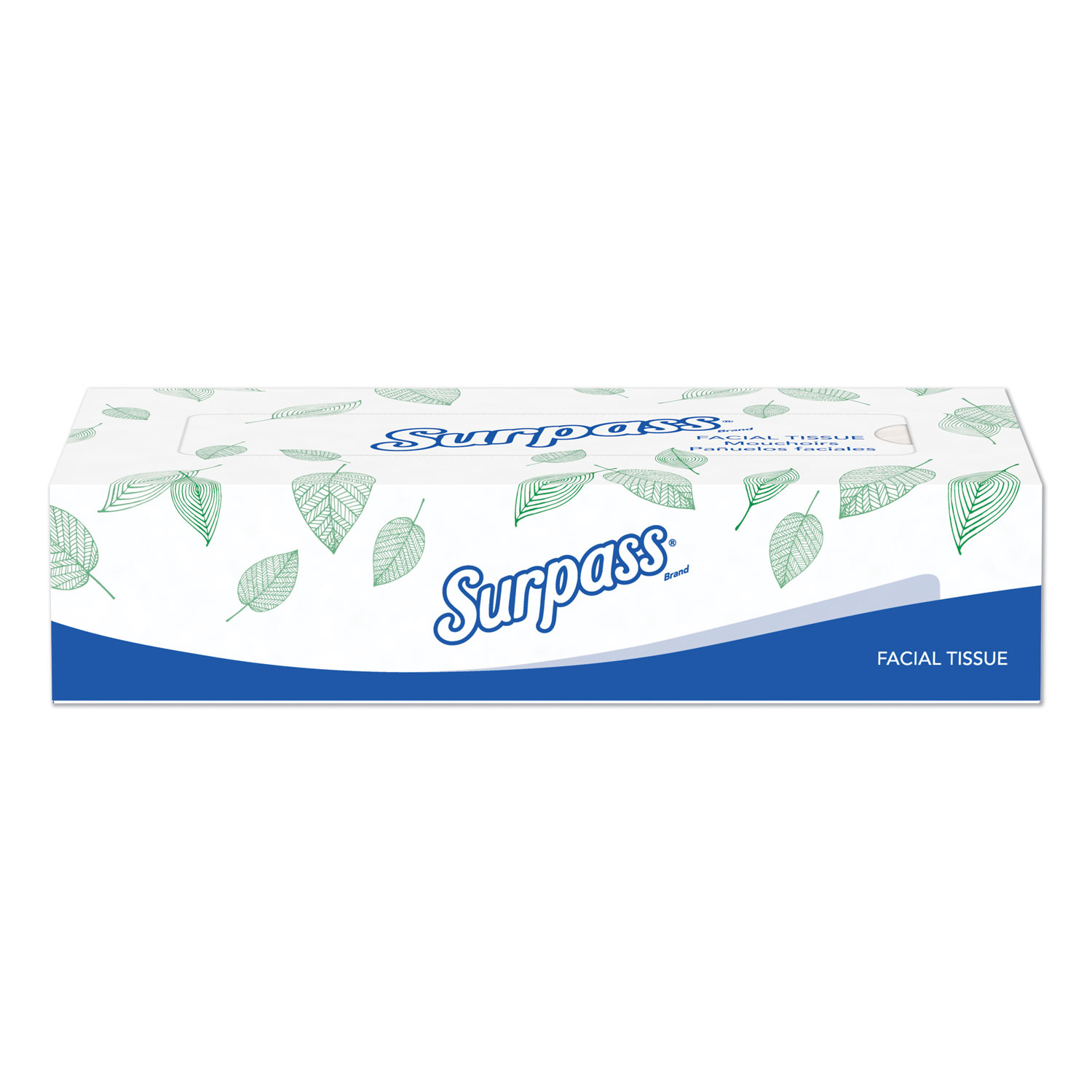  Surpass 21340 Facial Tissue, 2-Ply, White, Flat Box, 100 Sheets/Box, 30 Boxes/Carton (KCC21340) 