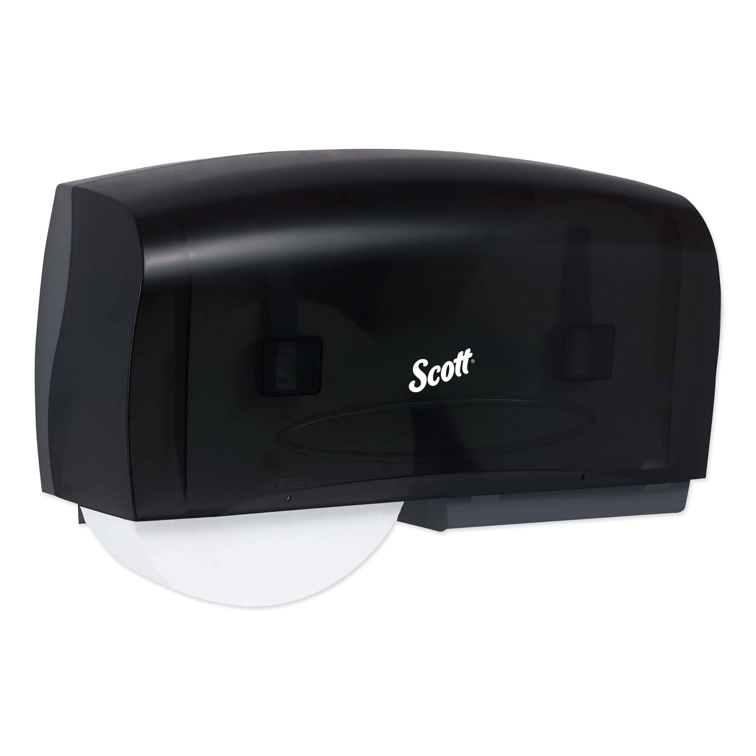  Scott 09608 Essential Coreless Twin Jumbo Roll Tissue Dispenser, 20 x 6 x 11, Black (KCC09608) 