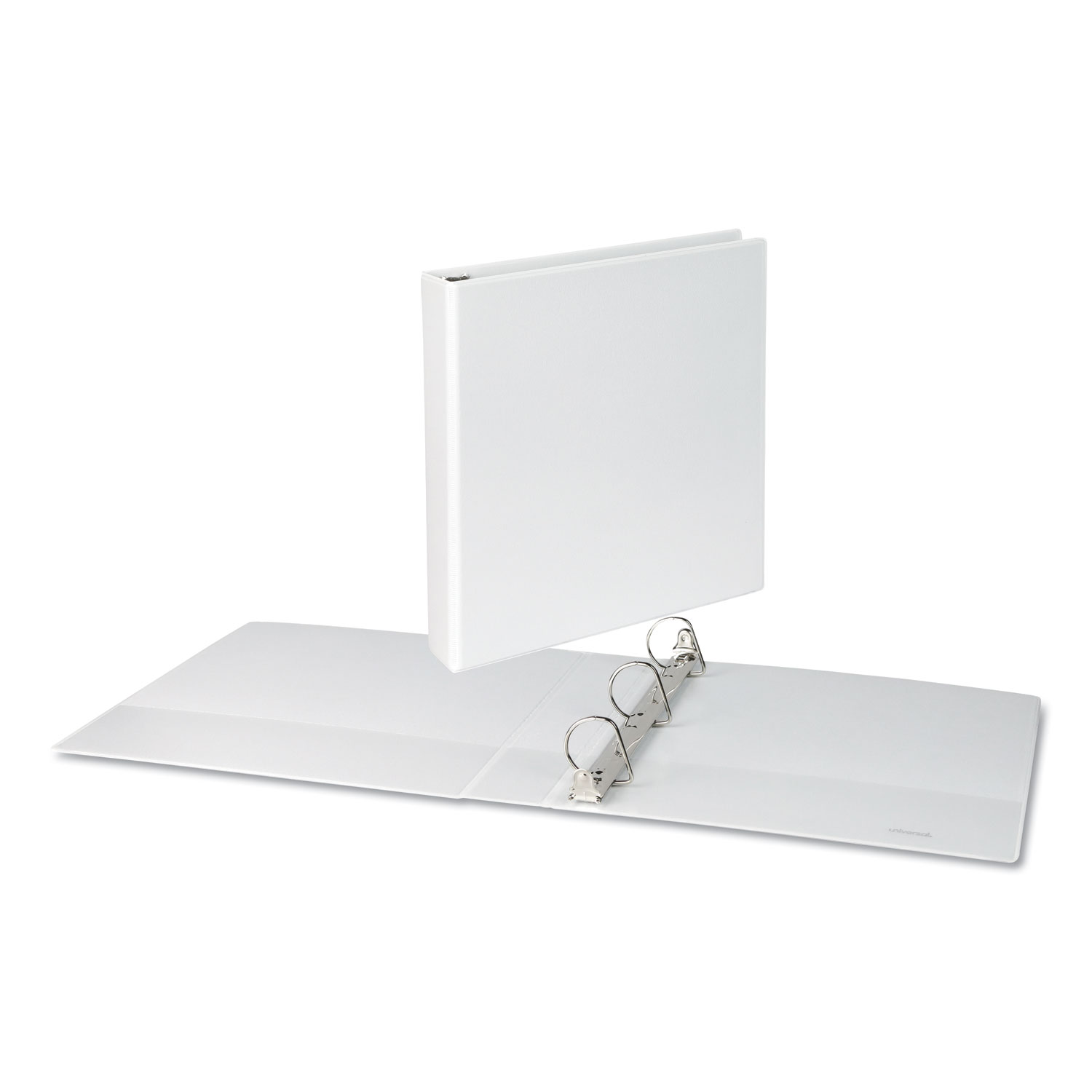 3 Ring Binder, Slant D-Rings, Clear View, Pockets (6 inch, White)