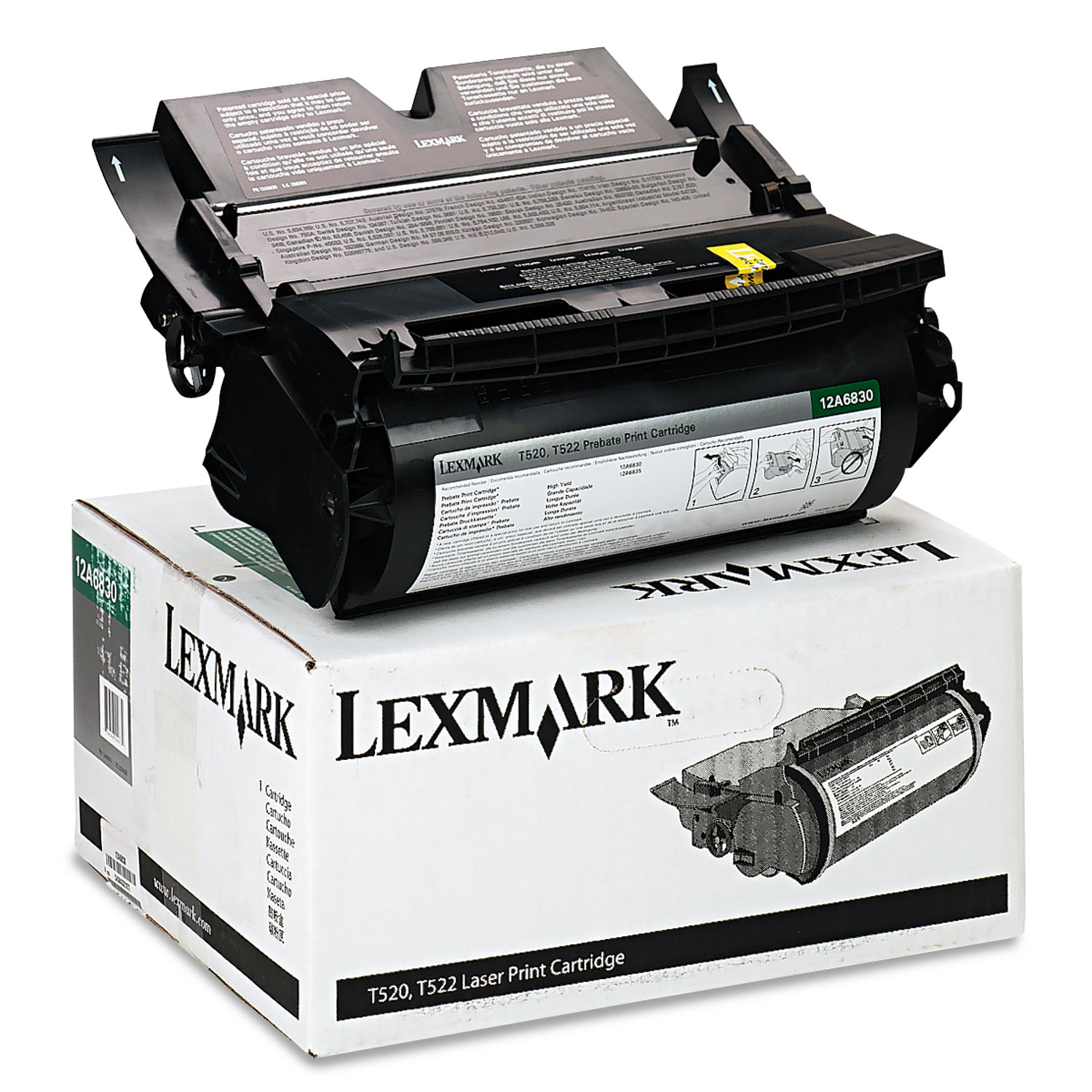 12A6830 Toner, 7500 Page-Yield, Black