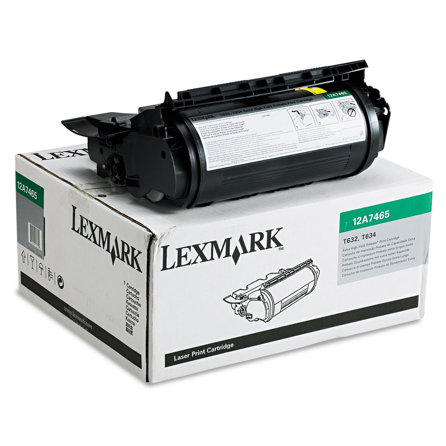  Lexmark 12A7465 12A7465 Return Program Extra High-Yield Toner, 32000 Page-Yield, Black (LEX12A7465) 