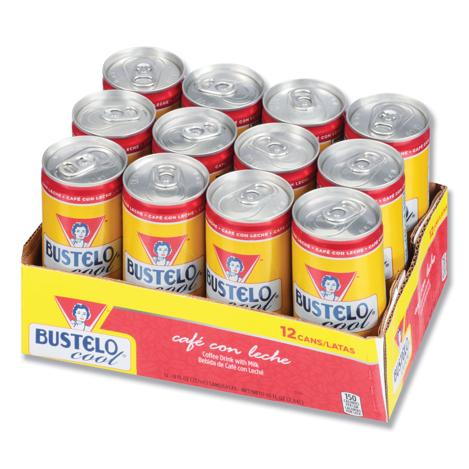  BUSTELO cool 7447101500 Ready to Drink Espresso Beverage, Classic, 8oz Can, 12/Pack (FOL01500) 