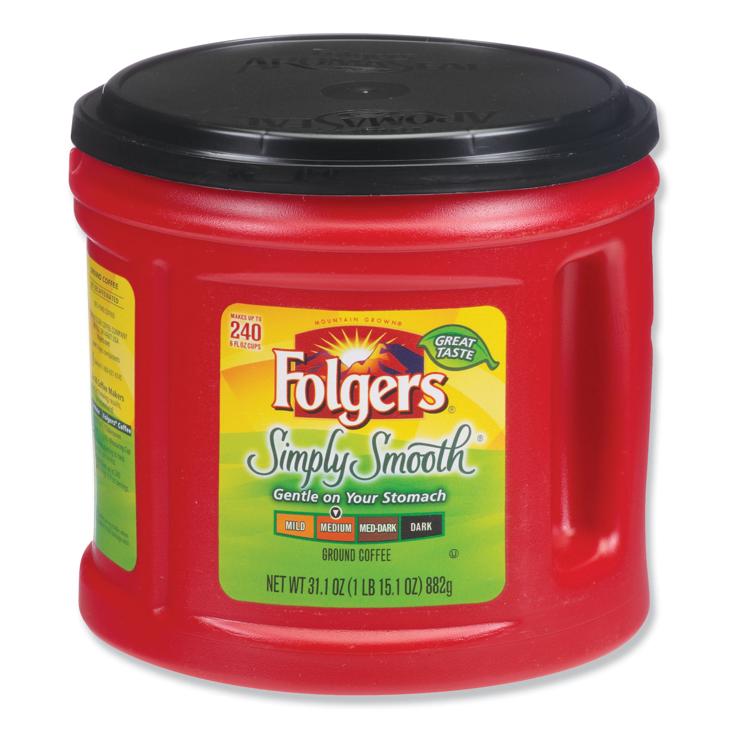  Folgers 2550020513 Coffee, Simply Smooth, 31.1 oz Canister (FOL20513) 