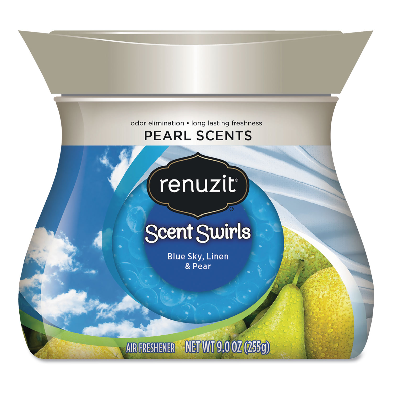 Pearl Scents Odor Neutralizer, Blue Sky, Linen & Pear, 9 oz Jar, 8/Carton