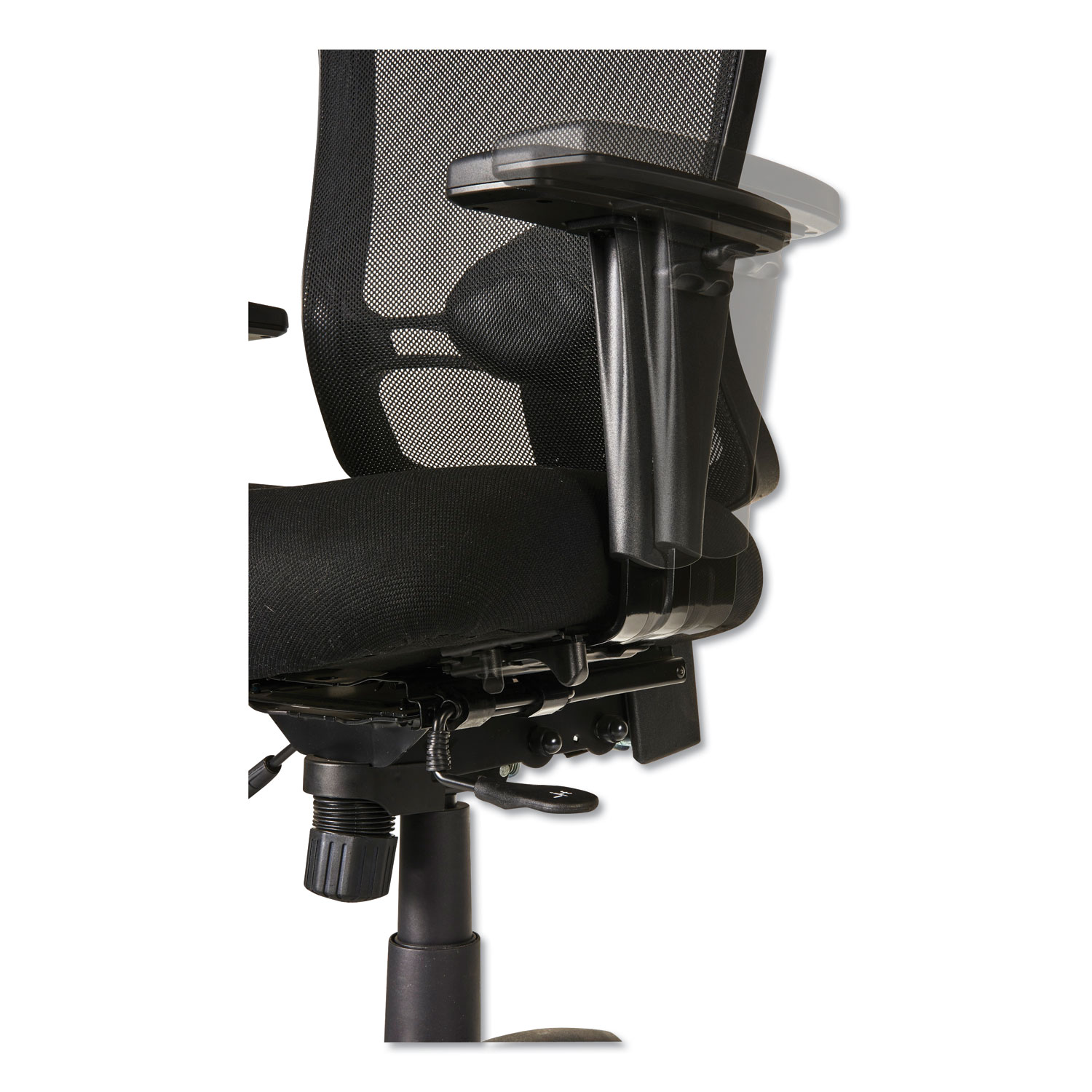 Alera Etros Series High-Back Multifunction with Seat Slide Chair, Supports up to 275 lbs., Black Seat/Black Back, Black Base