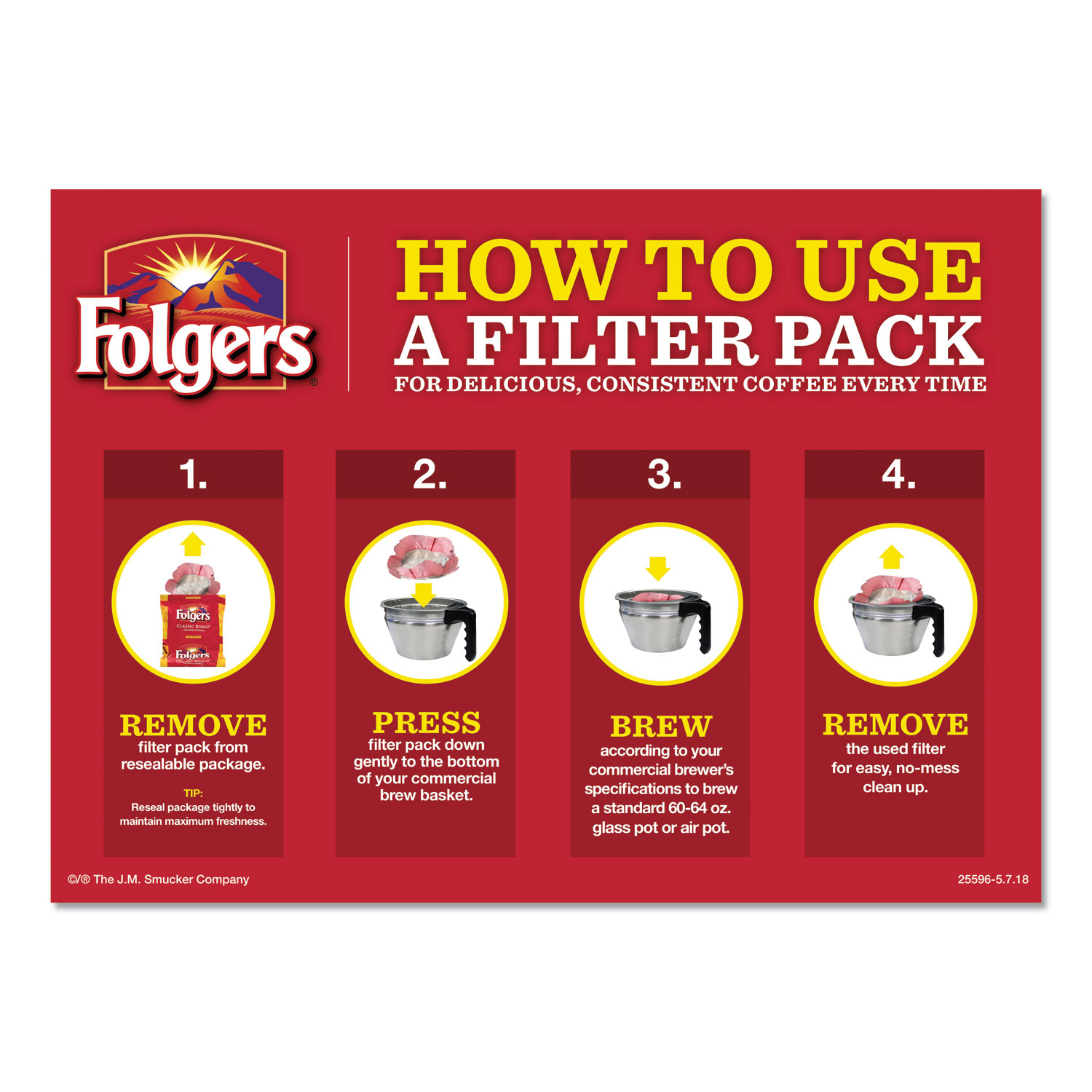 Coffee Filter Packs, Regular, 1.05 oz Filter Pack, 40/Carton