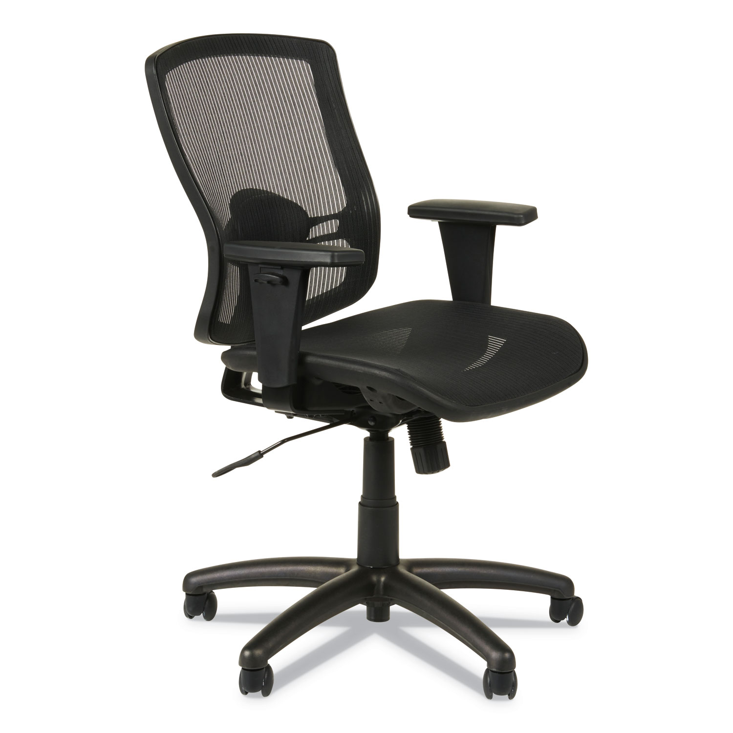  Alera ALEET4218 Alera Etros Series Suspension Mesh Mid-Back Synchro Tilt Chair, Supports up to 275 lbs., Black Seat/Black Back, Black Base (ALEET4218) 