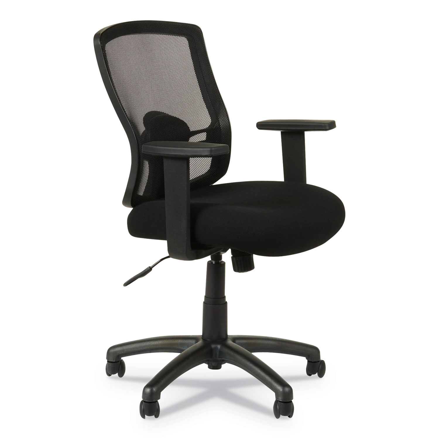  Alera ALEET42ME10B Alera Etros Series Mesh Mid-Back Chair, Supports up to 275 lbs., Black Seat/Black Back, Black Base (ALEET42ME10B) 