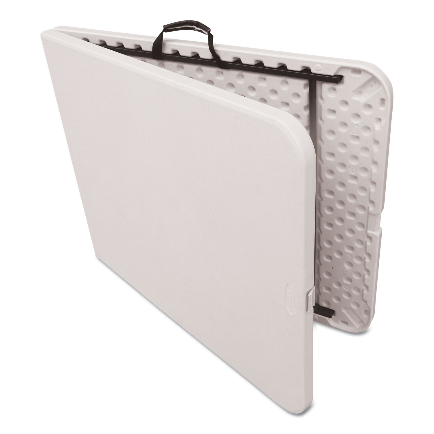 Fold-in-Half Resin Folding Table, 60w x 30d x 29h, White