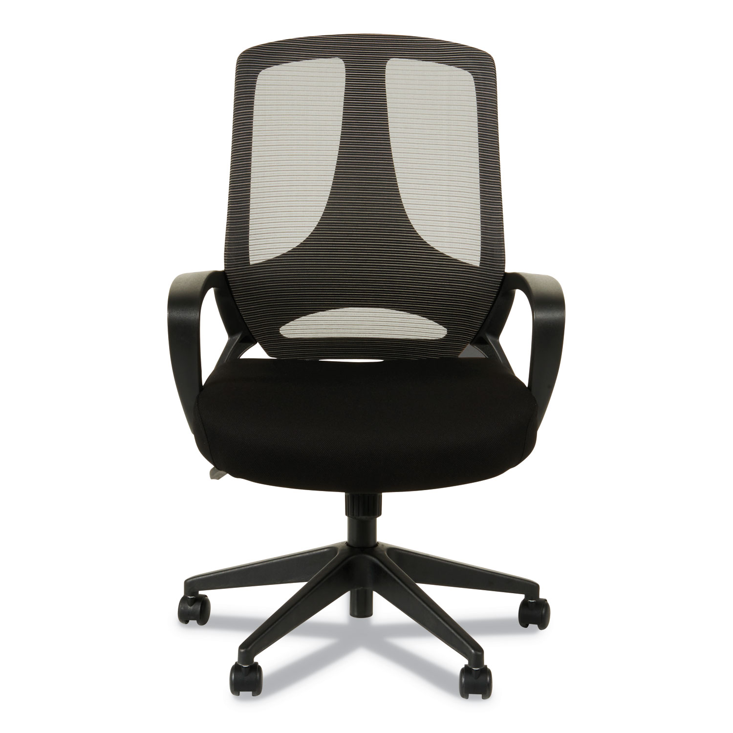 Alera MB Series Mesh Mid-Back Office Chair, Supports up to 275 lbs., Black Seat/Black Back, Black Base