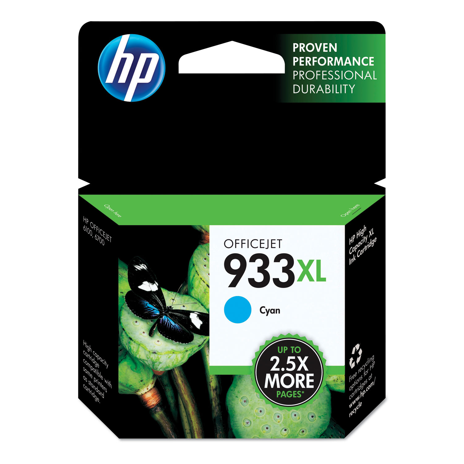  HP CN054AN HP 933XL, (CN054AN) High Yield Cyan Original Ink Cartridge (HEWCN054AN) 