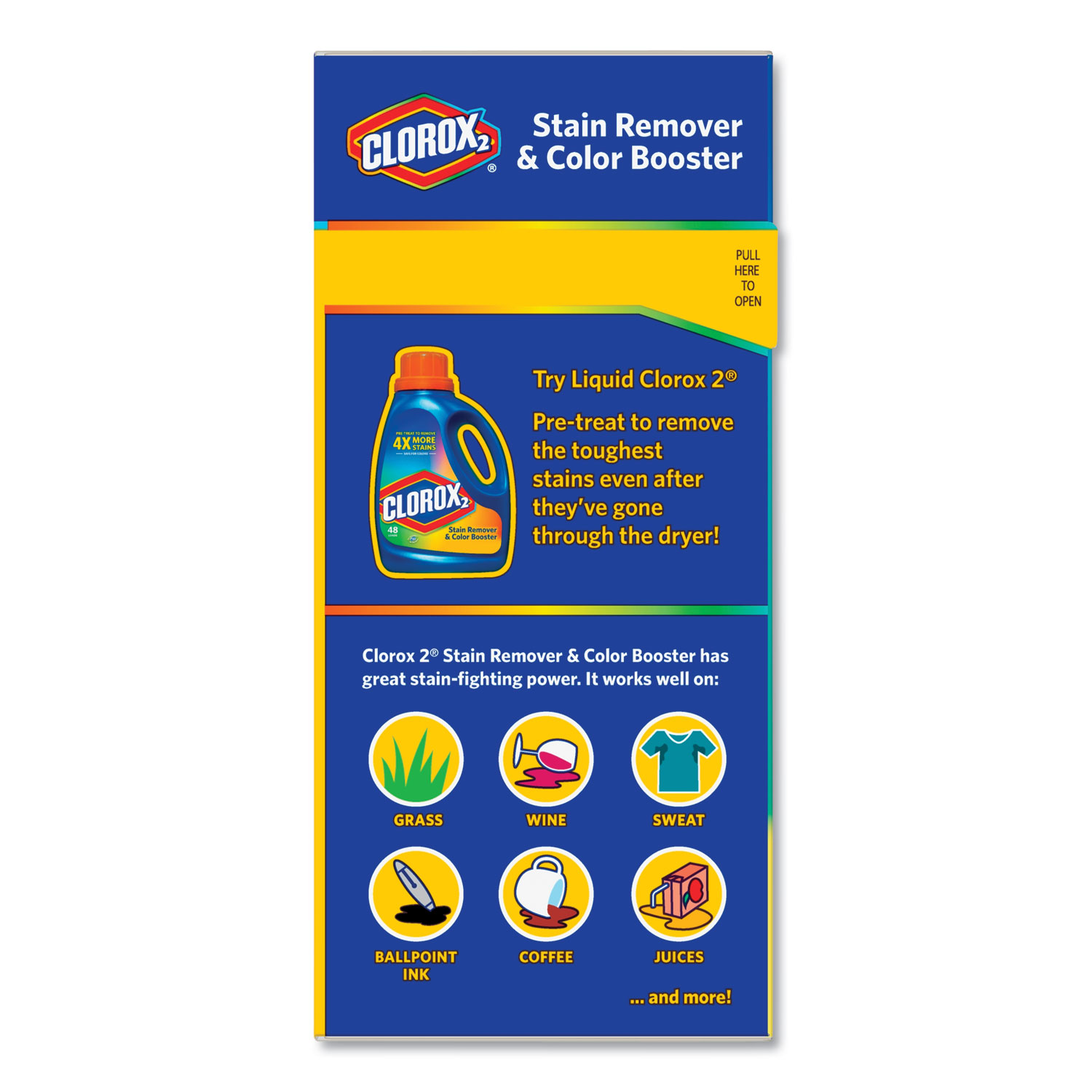 Stain Remover and Color Booster Powder, Original, 49.2oz Box, 4/Carton